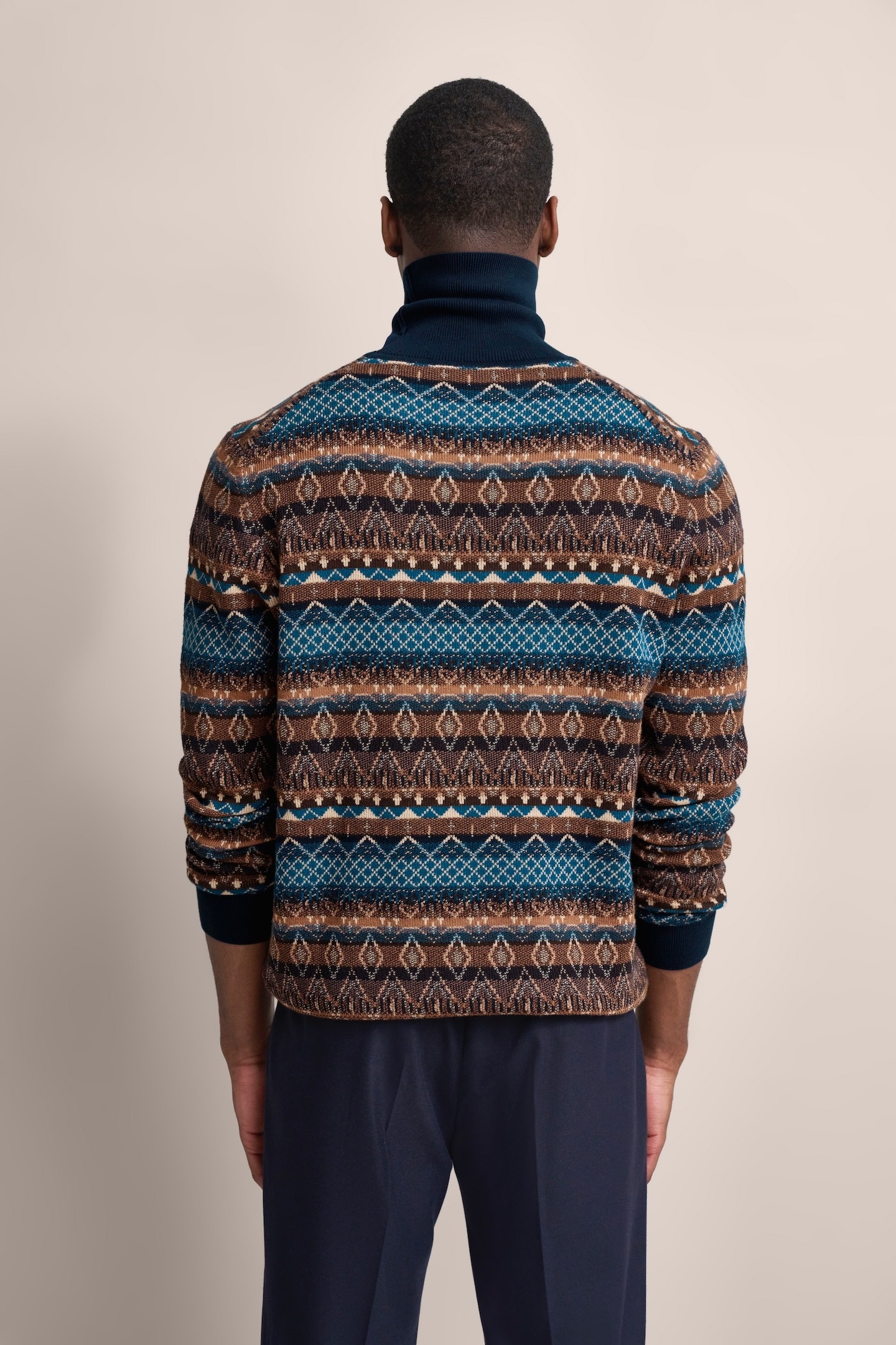 bugatti Rollkragenpullover, mit Multicolor-Muster
