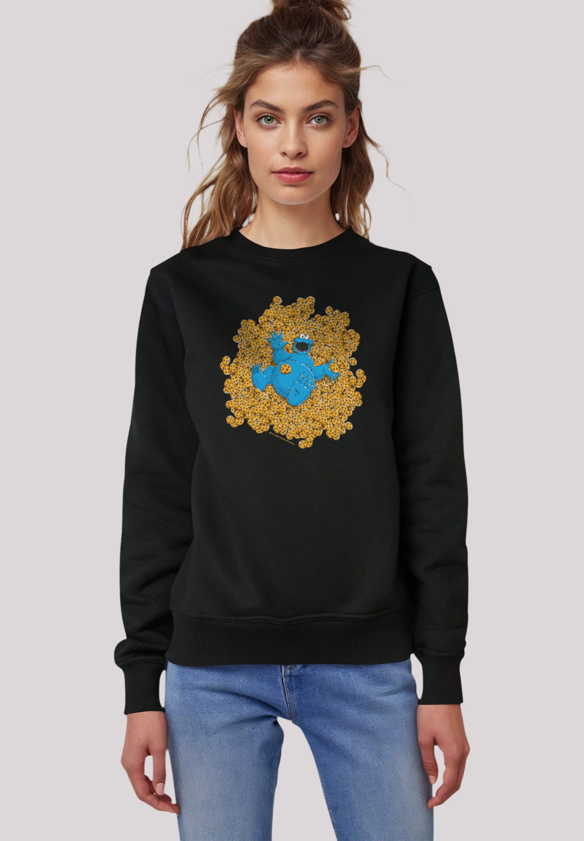 F4NT4STIC Sweatshirt "Sesamstraße Cookie Monster Coockie Bad", Premium Qual günstig online kaufen