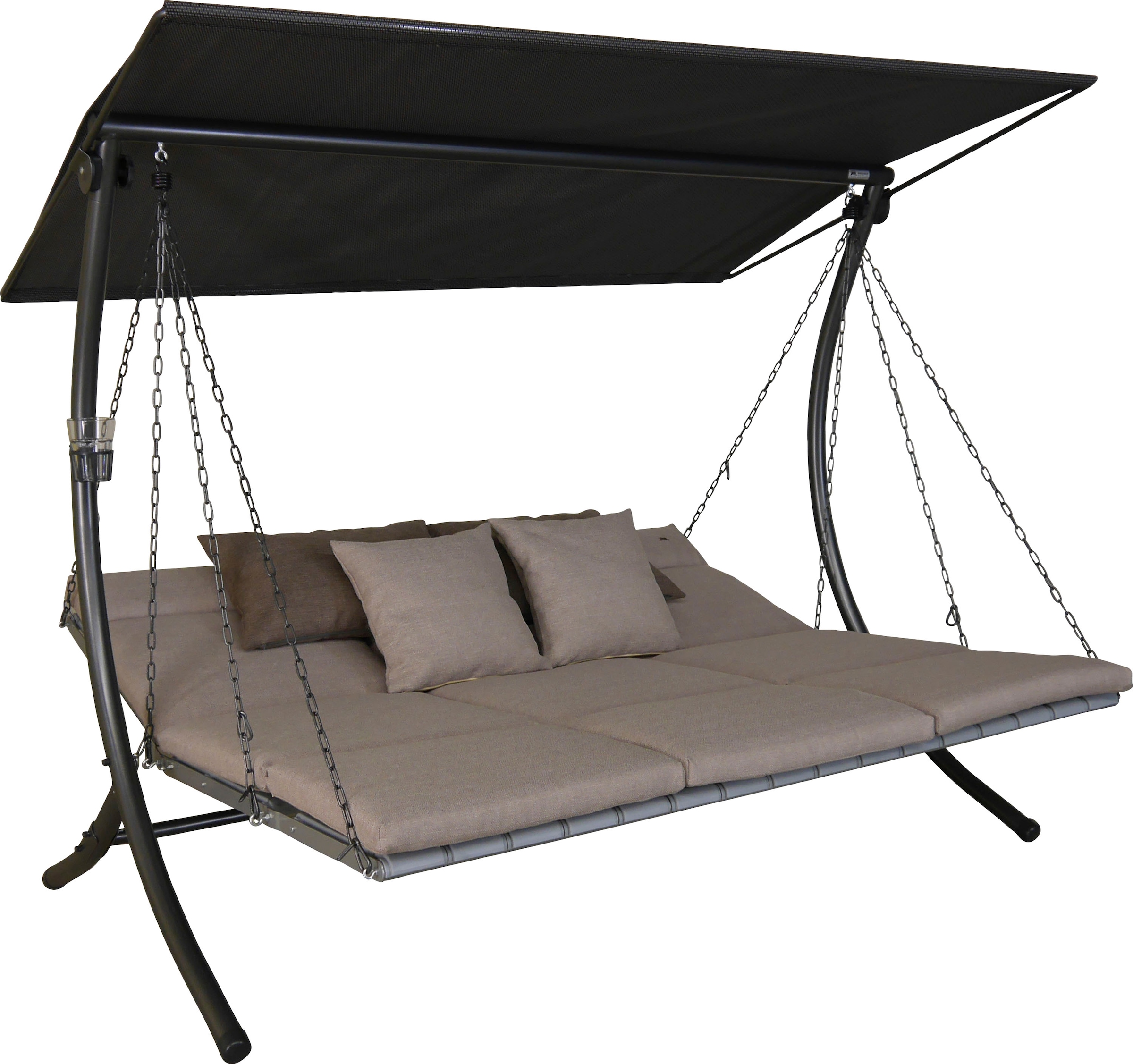 Angerer Freizeitmöbel Hollywoodschaukel »Luxus Smart sand«, BxTxH: 210x145x160 cm