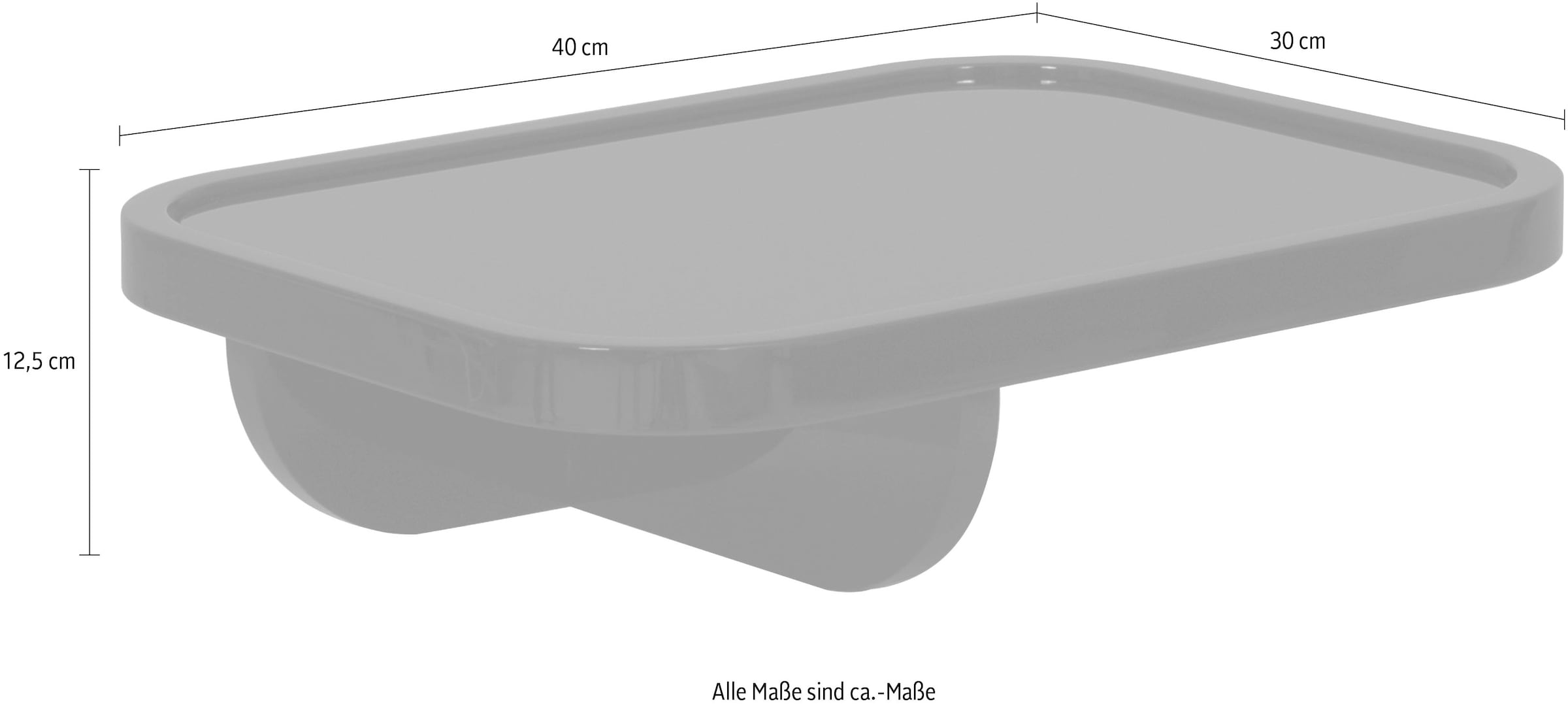 COUCH♥ Wandregal »Tragende MDF, aus erhältlich, 40 kaufen ca. Farbvarianten Breite Rolle«, verschiedene BAUR cm 