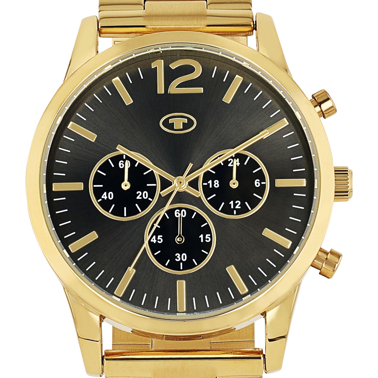 TOM TAILOR Chronograph Quarzuhr, Armbanduhr, Herrenuhr, Edelstahlarmband, analog