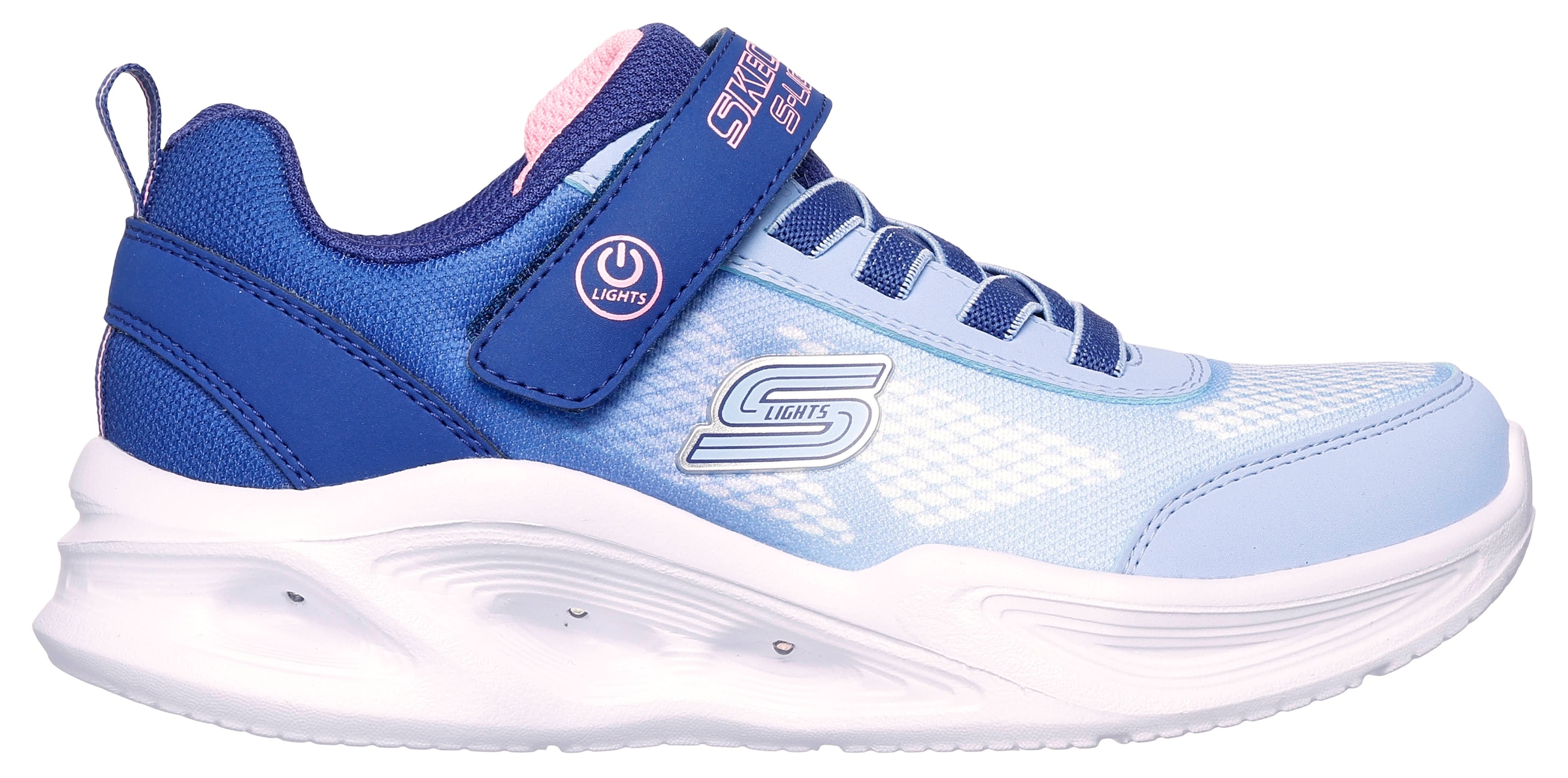 Skechers Kids Sneaker »SKECHERS SOLA GLOW«, Blinkschuh, LED Schuh, Klettschuh mit blinkdender Sohle