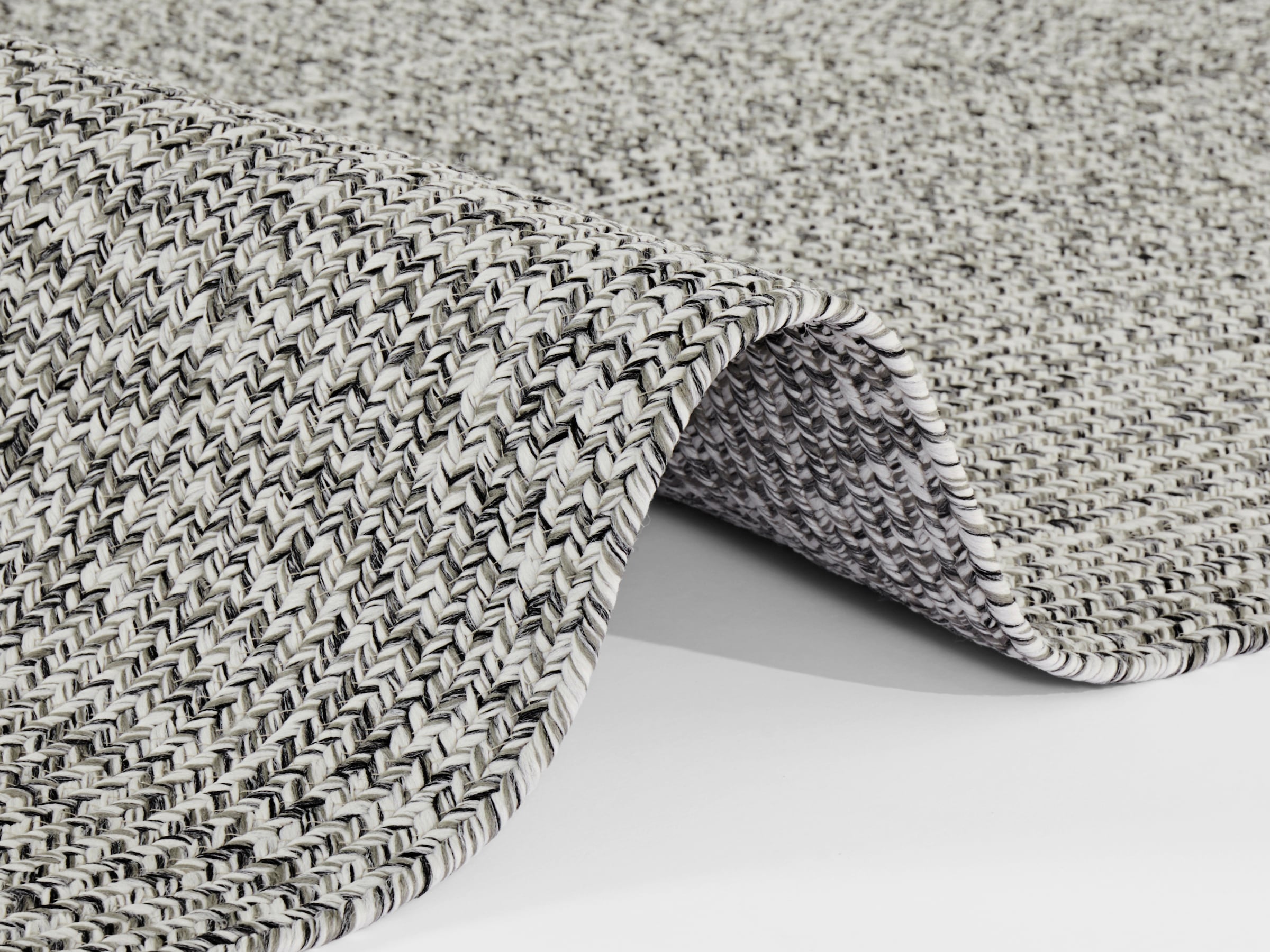 NORTHRUGS Teppich »Trenzado«, rechteckig, 10 mm Höhe, In- & Outdoor, Handmade-Look, Läufer, Wetterfest, Balkon, Wohnzimmer