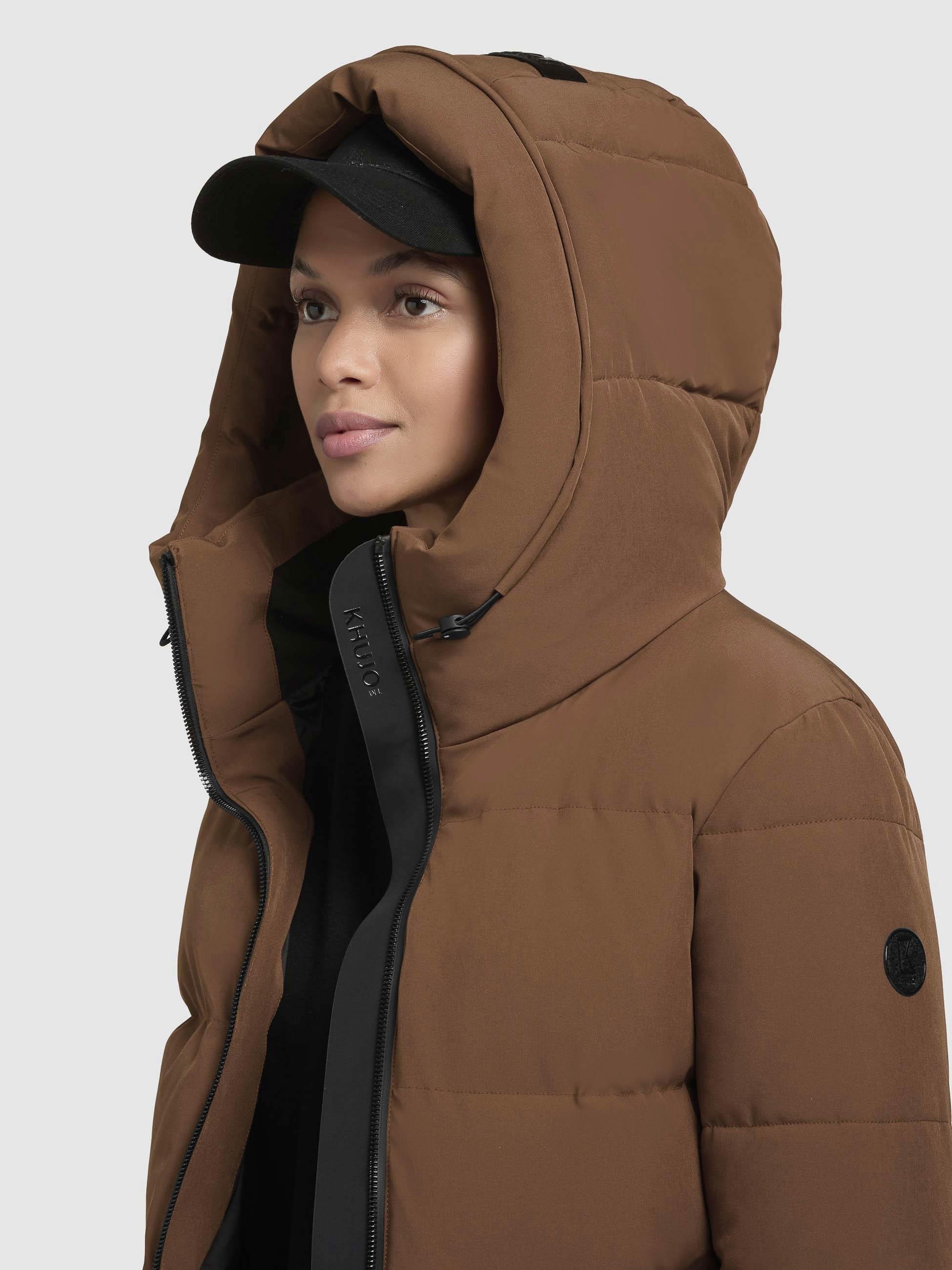 khujo Steppjacke »Fanc2-YM«, mit Kapuze, Kurze gesteppte Damen Winterjacke