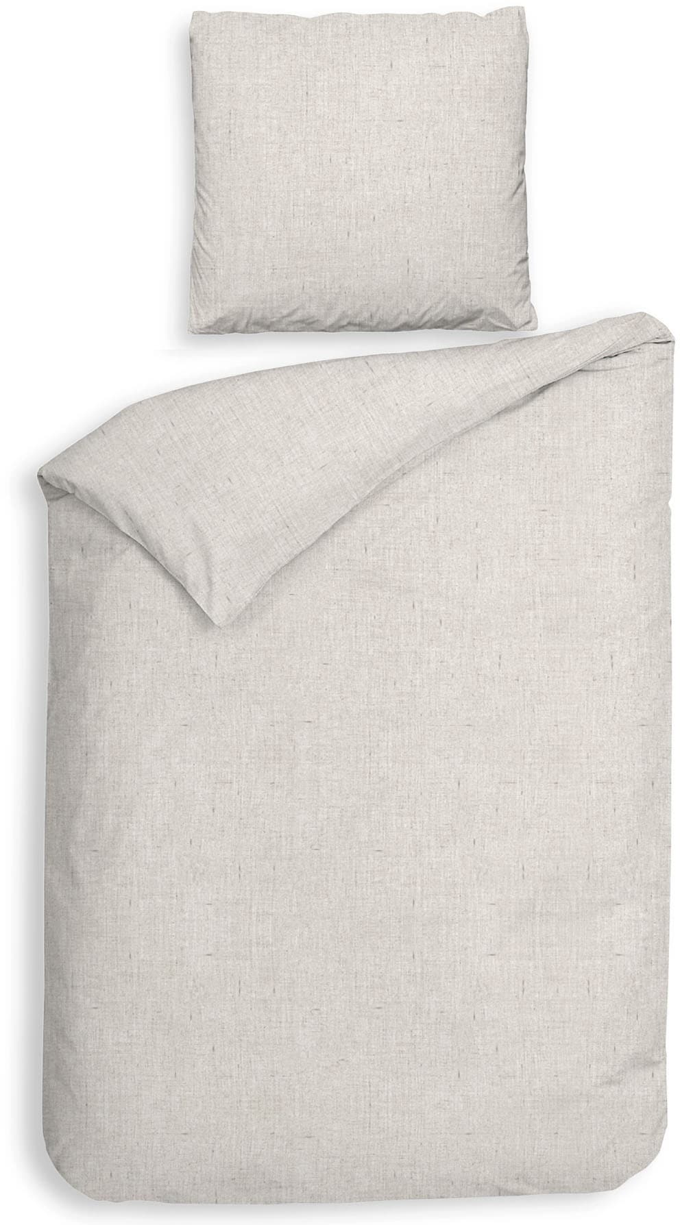 Heckett & Lane Bettwäsche "Franela" 2 Stk. tlg. Uni Design, hochwertiges Fl günstig online kaufen