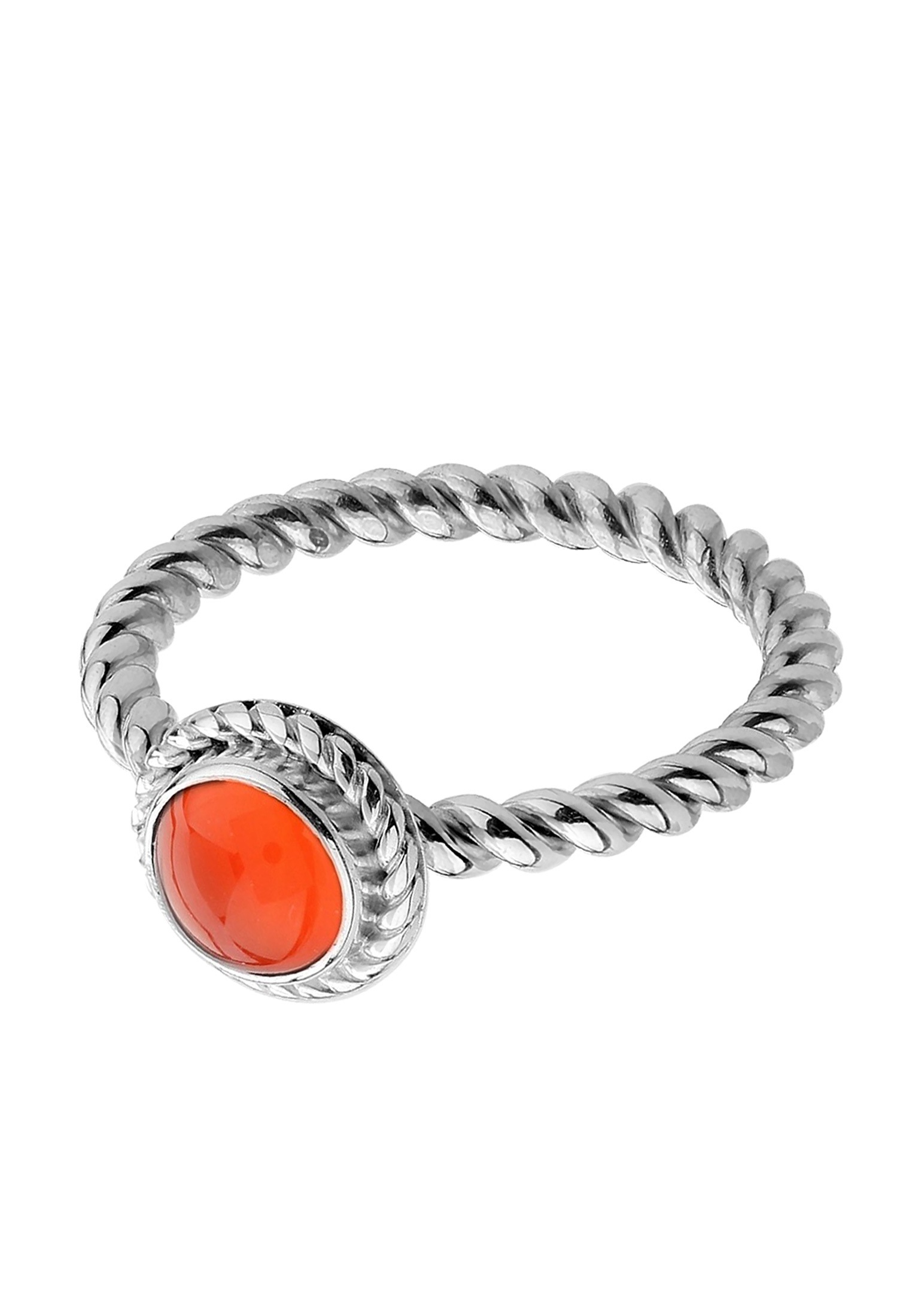 Nenalina Fingerring »Karneol Geburtsstein Juli Trend Edel 925 Silber«