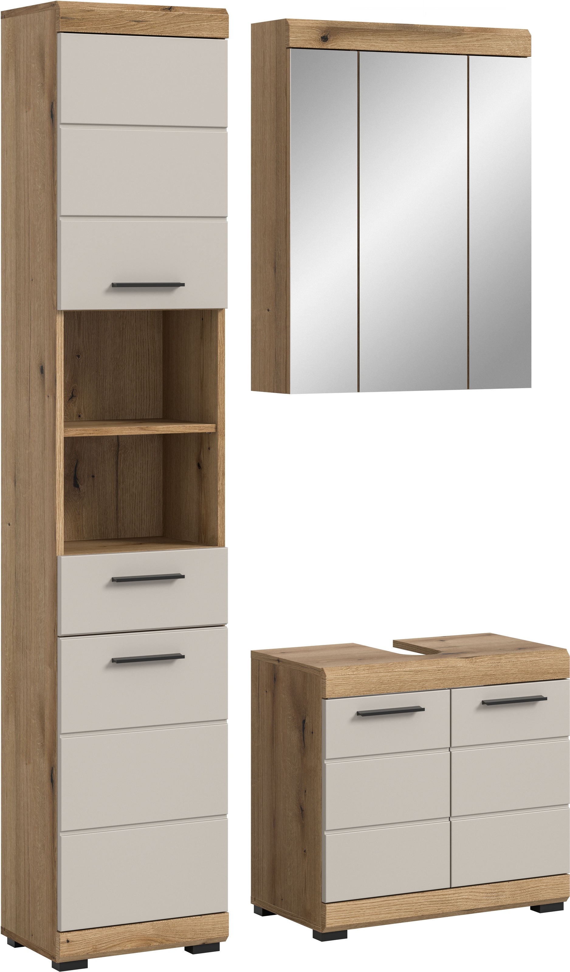 welltime Badmöbel-Set "SIENA, 3 teilig, bestehend aus:" Set, TOPSELLER, 3 Stk. tlg.