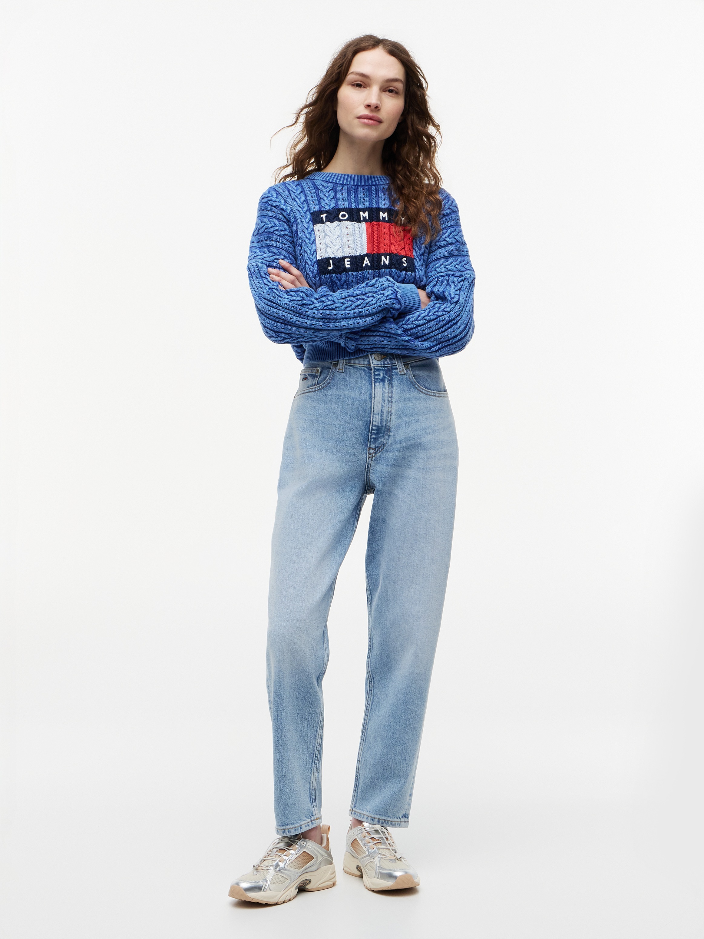 Tommy Jeans Mom-Jeans »MOM JEAN UH TPR« Tapered Mom Jeans mit ultrahohem Bund