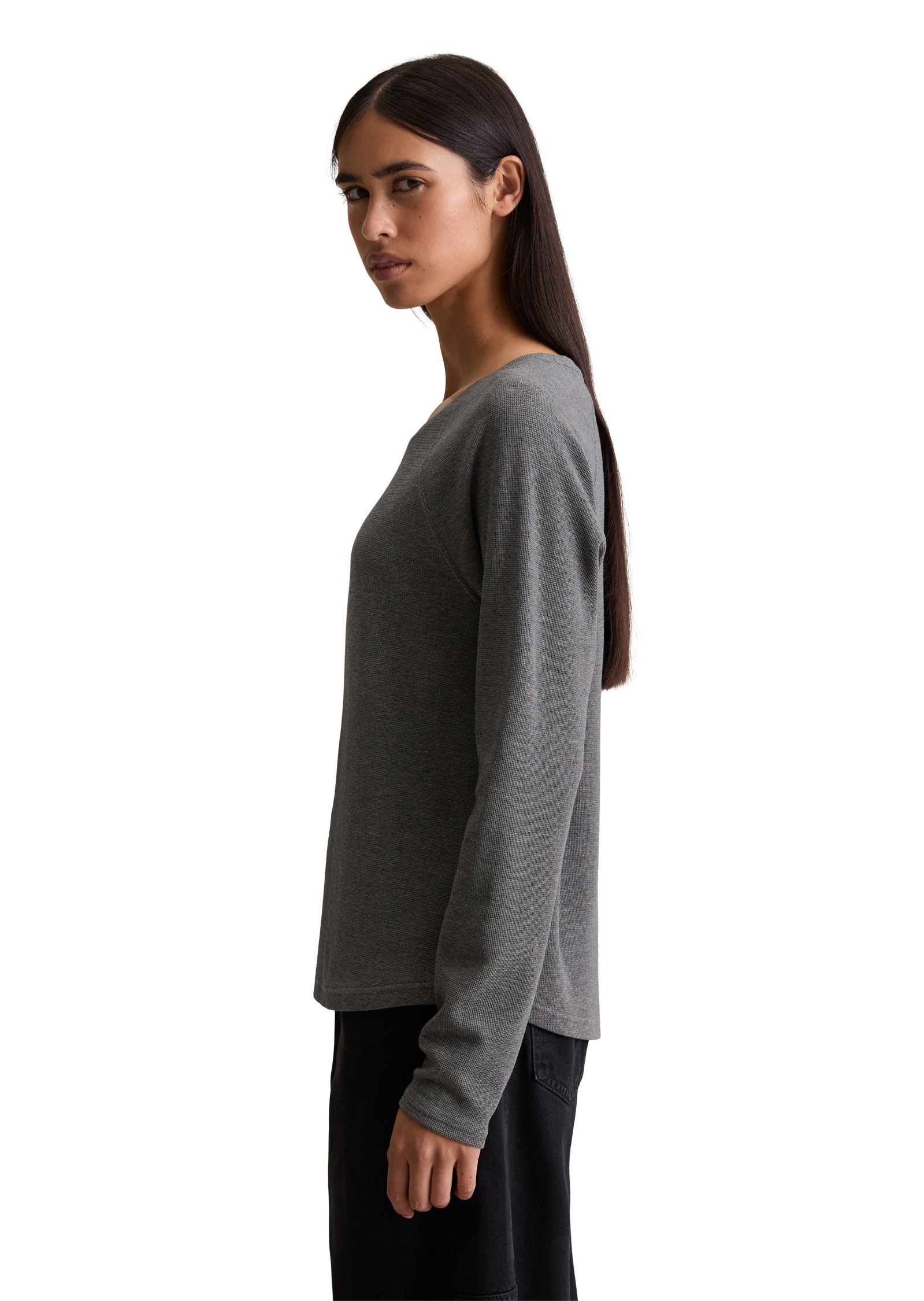 Marc O'Polo DENIM Langarmshirt »aus weichem Waffle-Jersey«