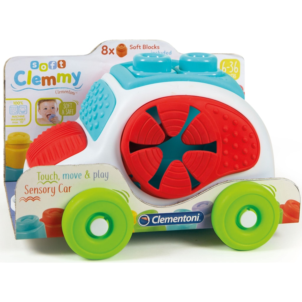 Clementoni® Spielbausteine »Clemmy Soft, Sensorisches Auto«, (9 St.)