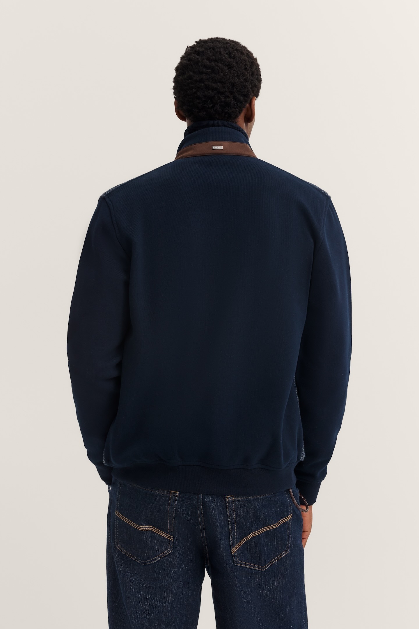 bugatti Sweatjacke "Regular Fit", mit Stehkragen und aus Baumwollmix günstig online kaufen