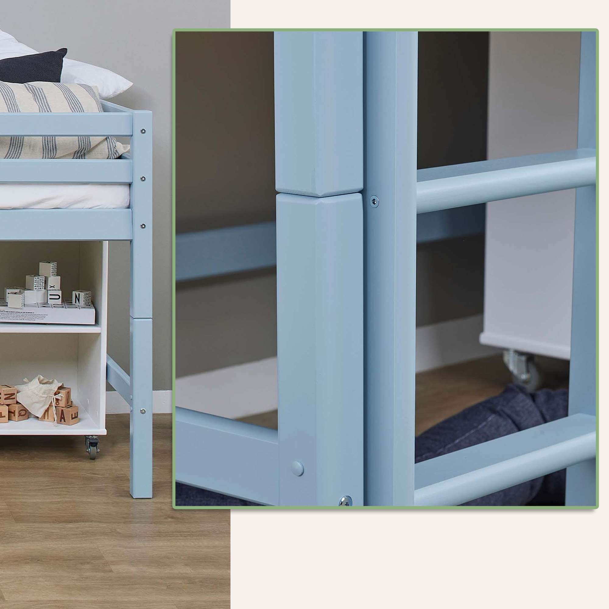 Hoppekids Hochbett »ECO Dream MY COLOR«, 90x200, umbaubar in Einzelbett
