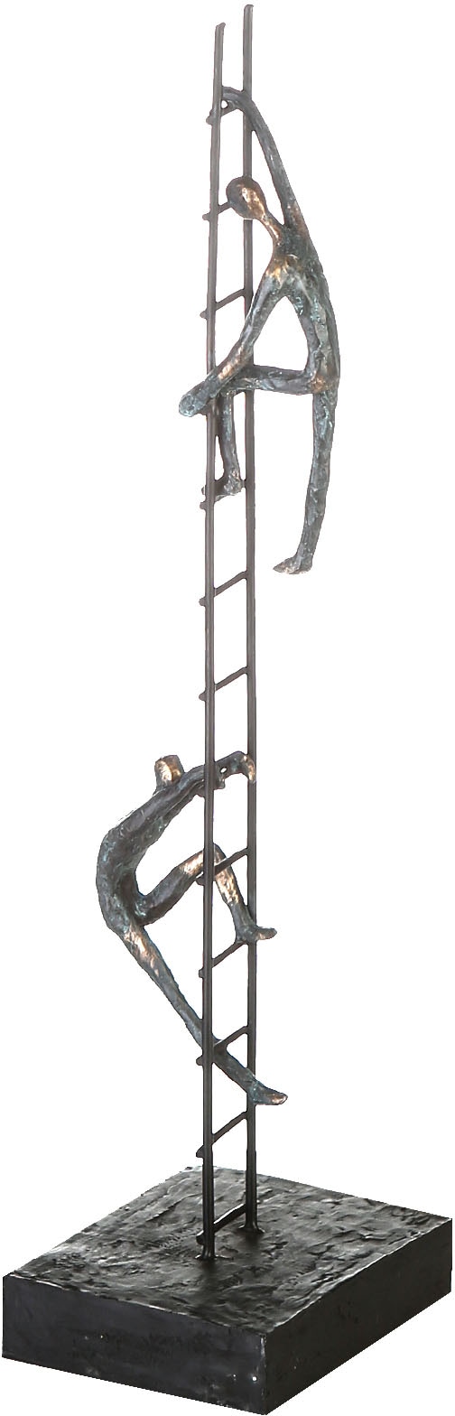 Casablanca by Gilde Dekofigur »Skulptur Balance of Power, silber«, Dekoobjekt, Höhe 43 cm, mit Spruchanhänger, Wohnzimmer