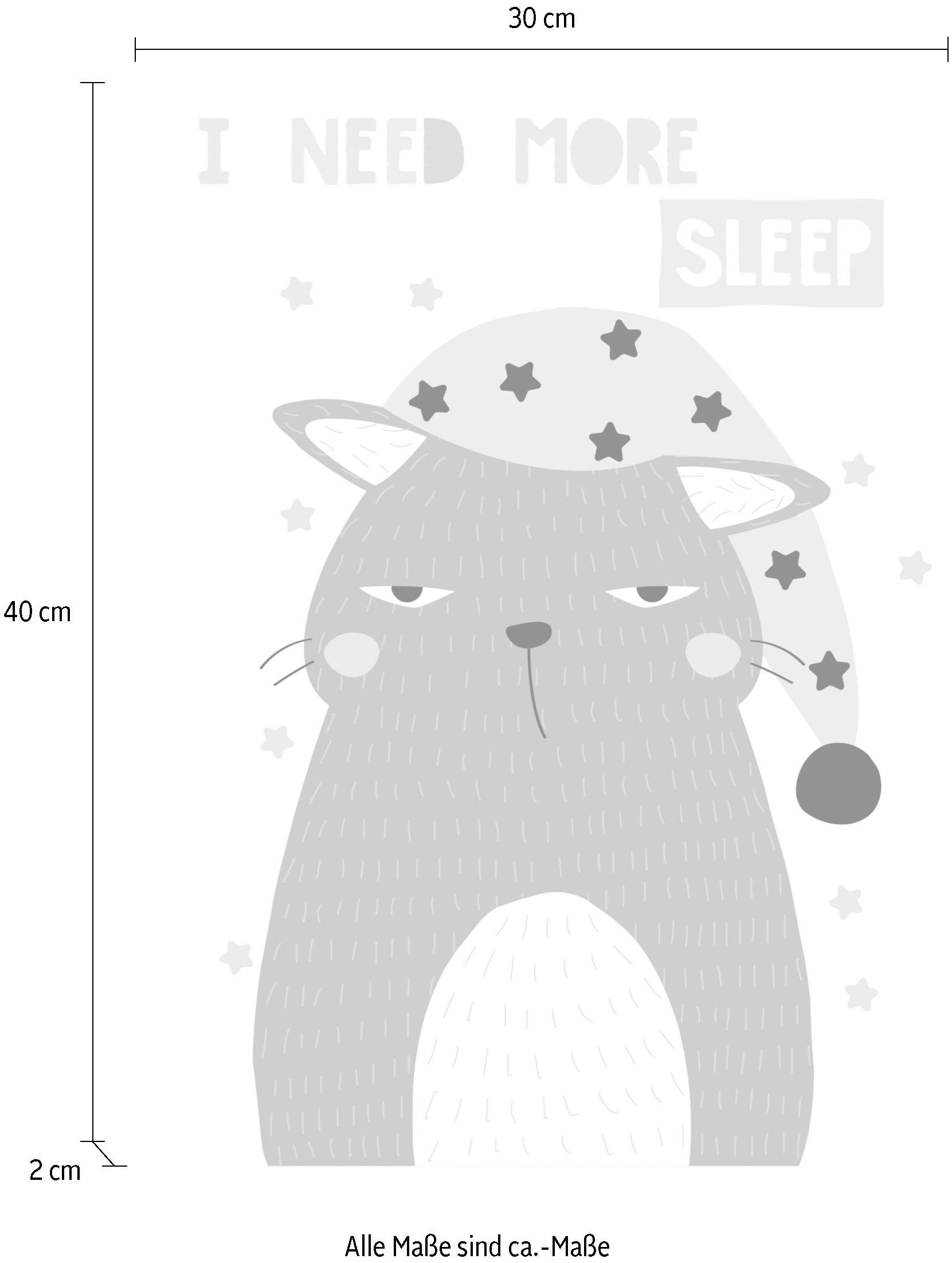 queence Leinwandbild »More sleep«, Kunst-Tiere-Hase-Hasen-klassische Fantasie, Premium-Leinwandstoff, Handarbeit aus Deutschland