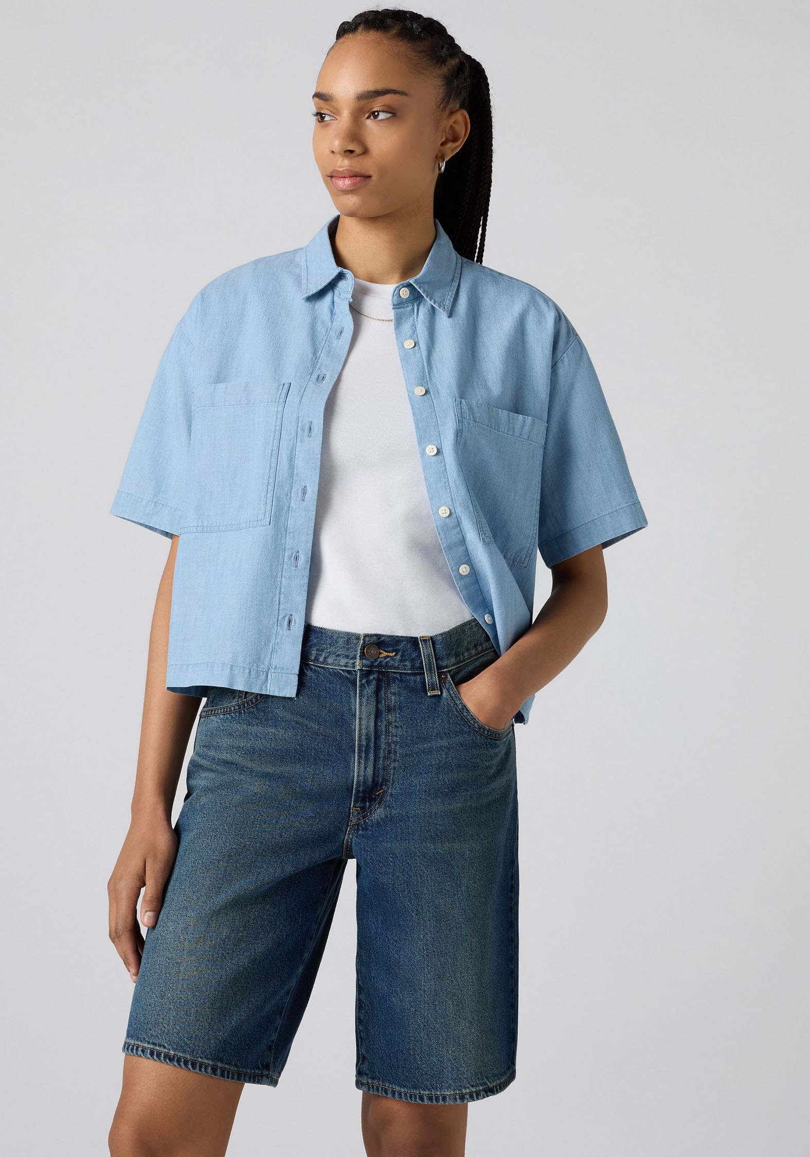Levis Hemdbluse "HARLIE SS CROPPED SHIRT" mit Taschen günstig online kaufen