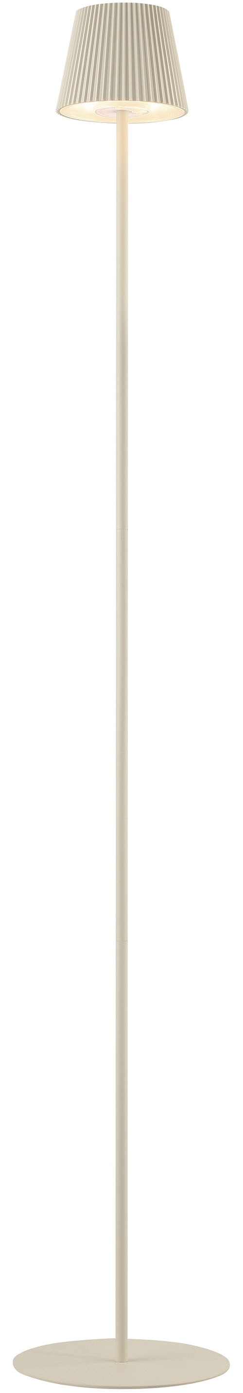 my home LED Außen-Stehlampe »MACOBO«, 1 flammig, Leuchtmittel LED-Modul | LED fest integriert, LED Akku-Leuchte, 125 cm, 340 lm, 3000K, Touchdimmer, Edelstahl, beige