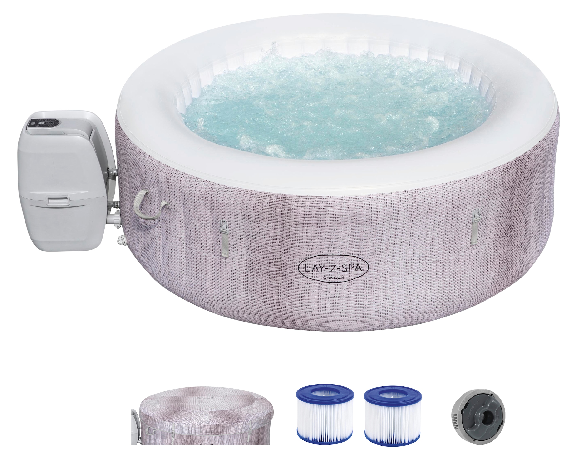 Bestway Whirlpool "LAY-Z-SPA Cancun AirJet™", ØxH: 180x66 cm, für bis zu 4 Personen