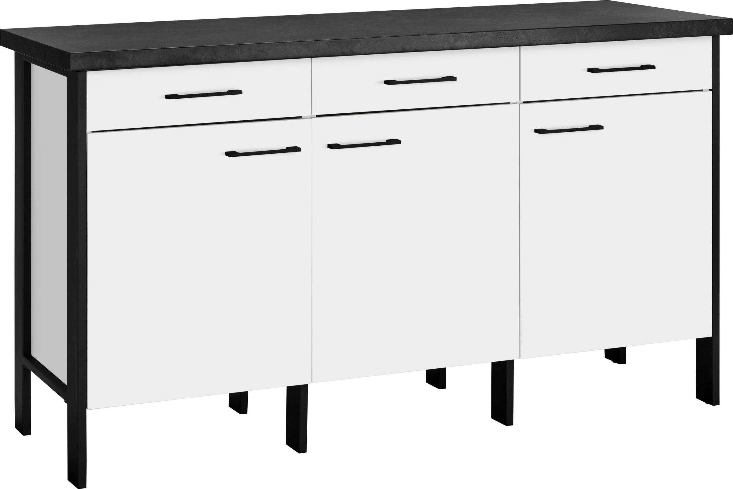 Unterschrank »Tokio«, 158 cm breit, mit Stahlgestell, mit Vollauszug, Sideboard mit...