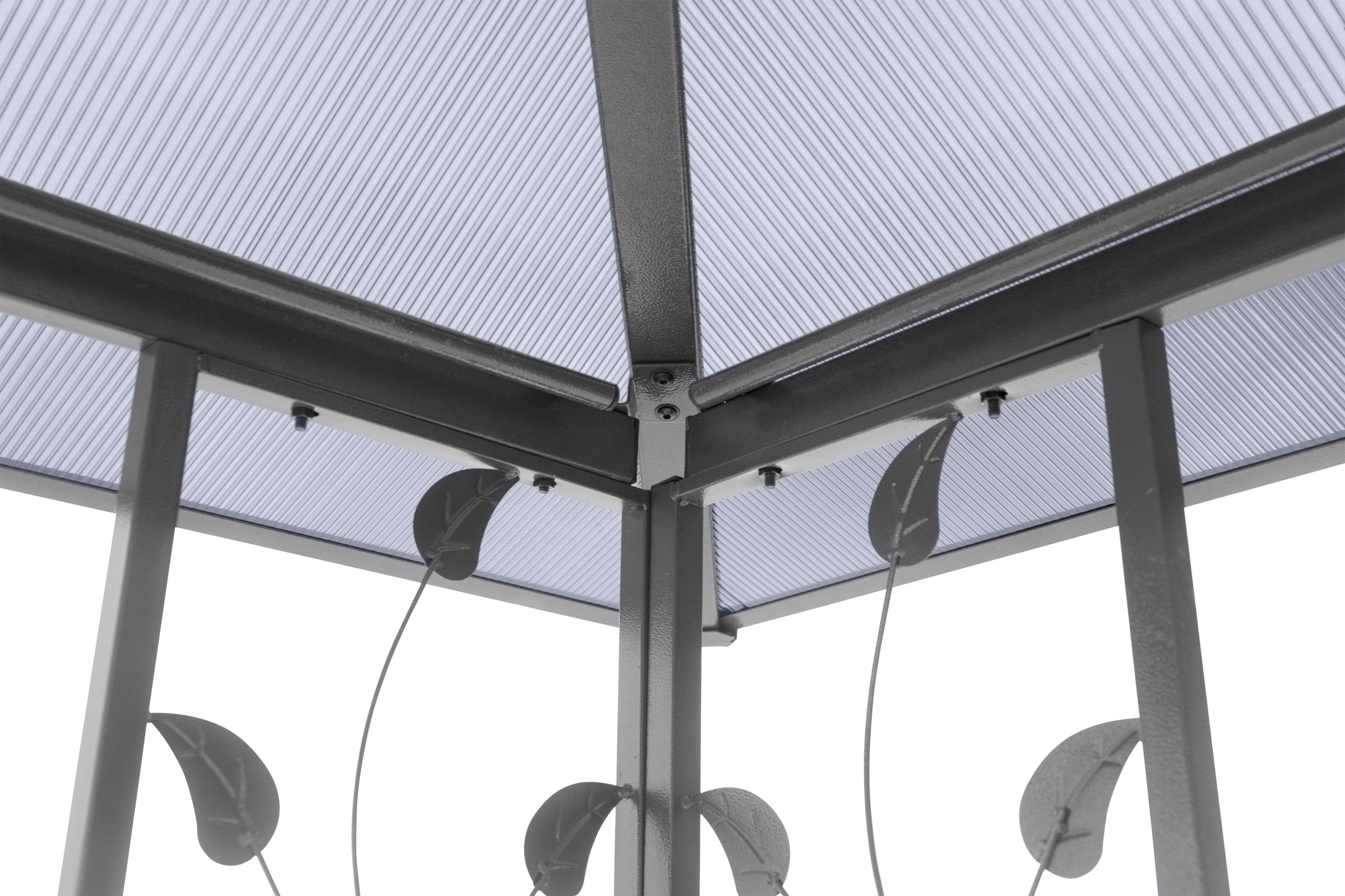 KONIFERA Pavillon »Valencia«, Blätter-Optik, 300x300 cm oder 300x400 cm, Stahlgestell