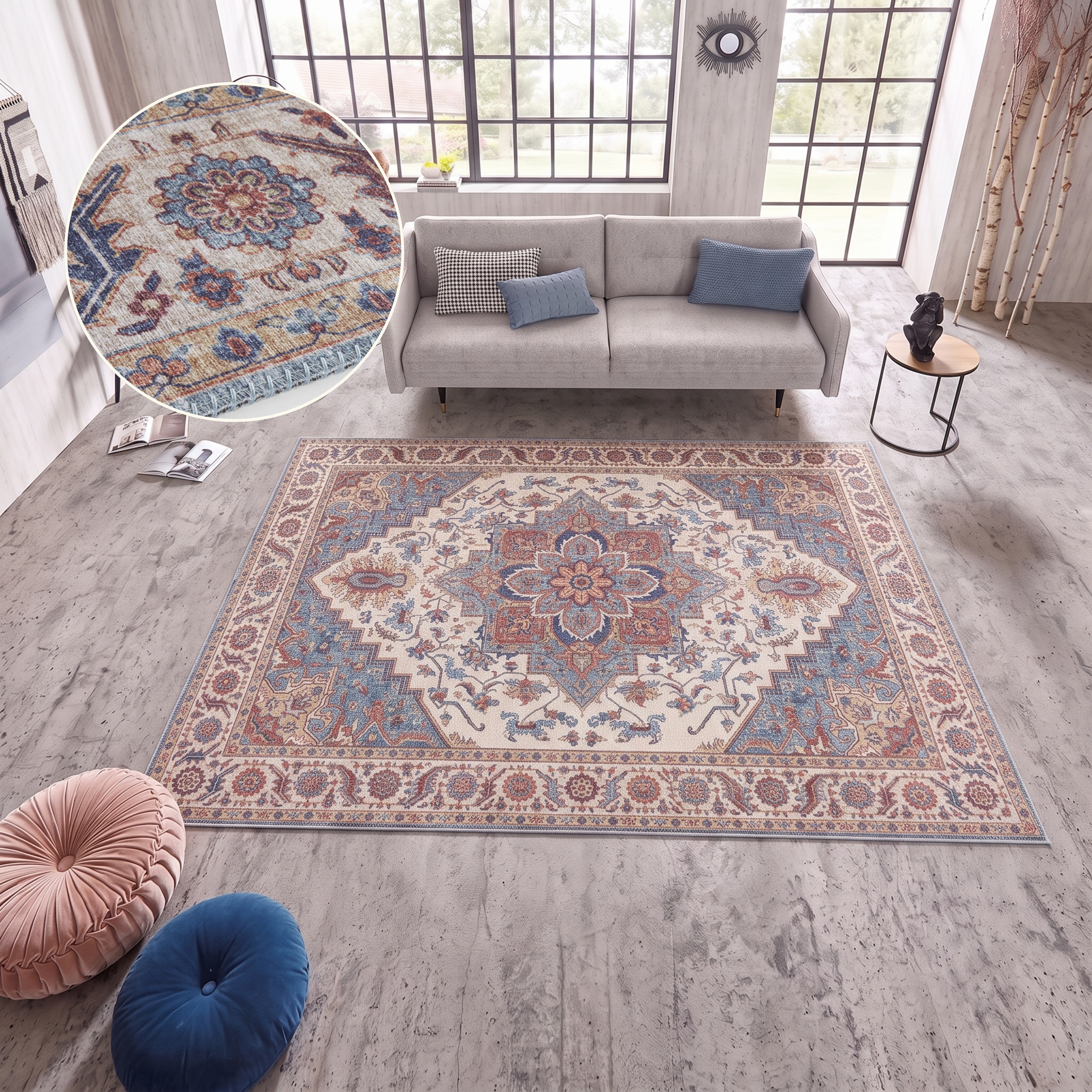 HANSE Home Teppich "Anthea" rechteckig 5 mm Höhe Orientalisch, Läufer, Vintage, Wohnzimmer, Schlafzimmer, Esszimmer