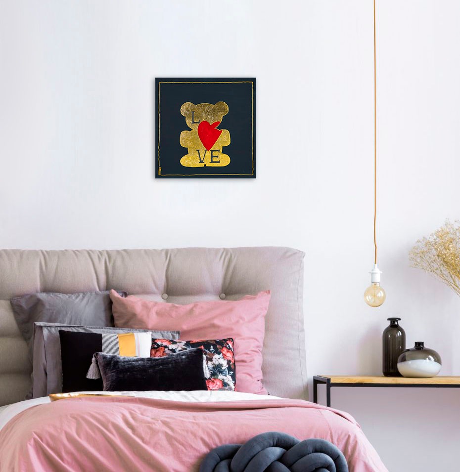 queence Leinwandbild "Bears Love", Bär-Bären-Kunst, (1 St.), Premium-Leinwa günstig online kaufen