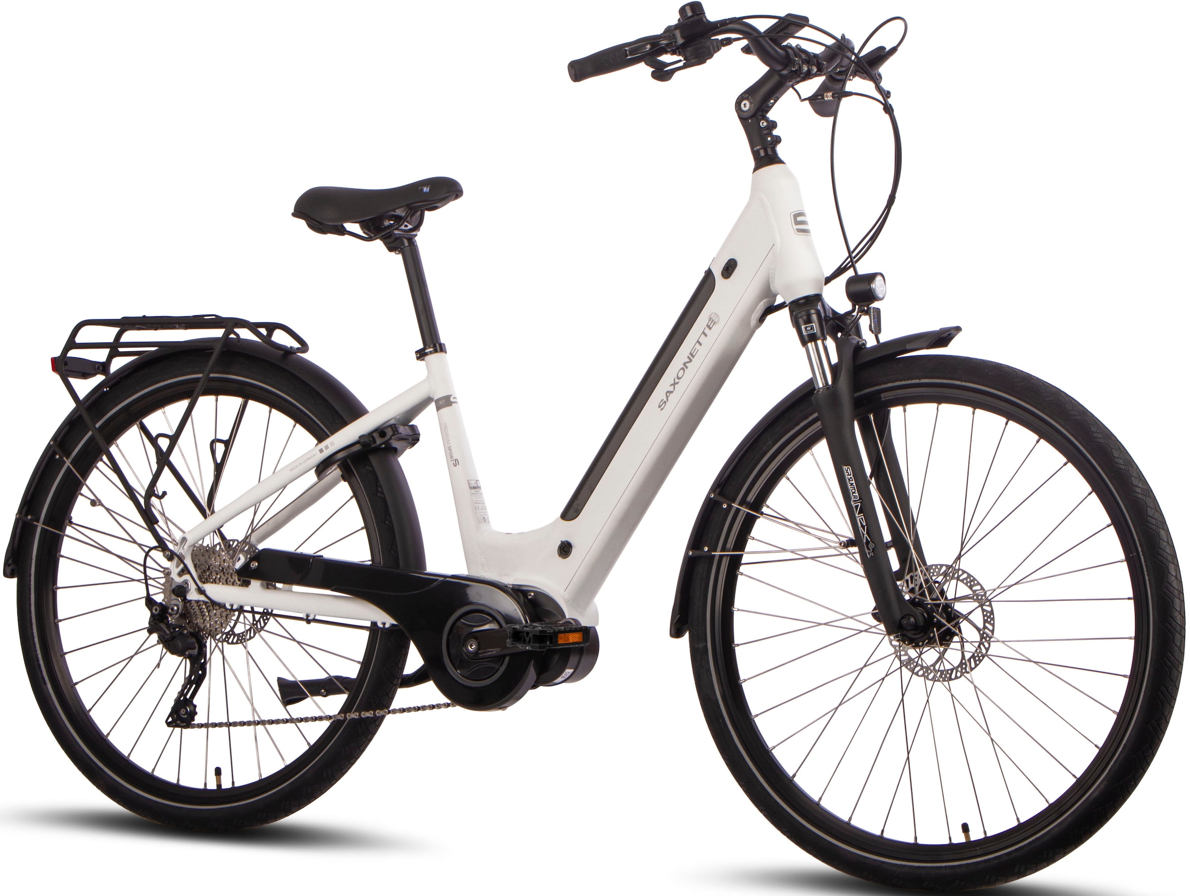 SAXONETTE E-Bike »Premium Sport (Wave)«, 10 Gang, Mittelmotor 250 W, Pedelec