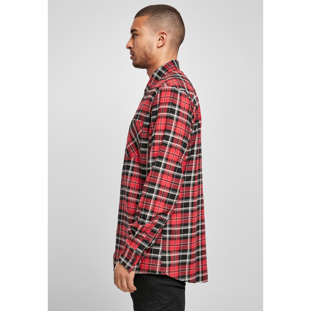 URBAN CLASSICS Langarmhemd »Urban Classics Herren Checked Roots Shirt«, (1 tlg.)