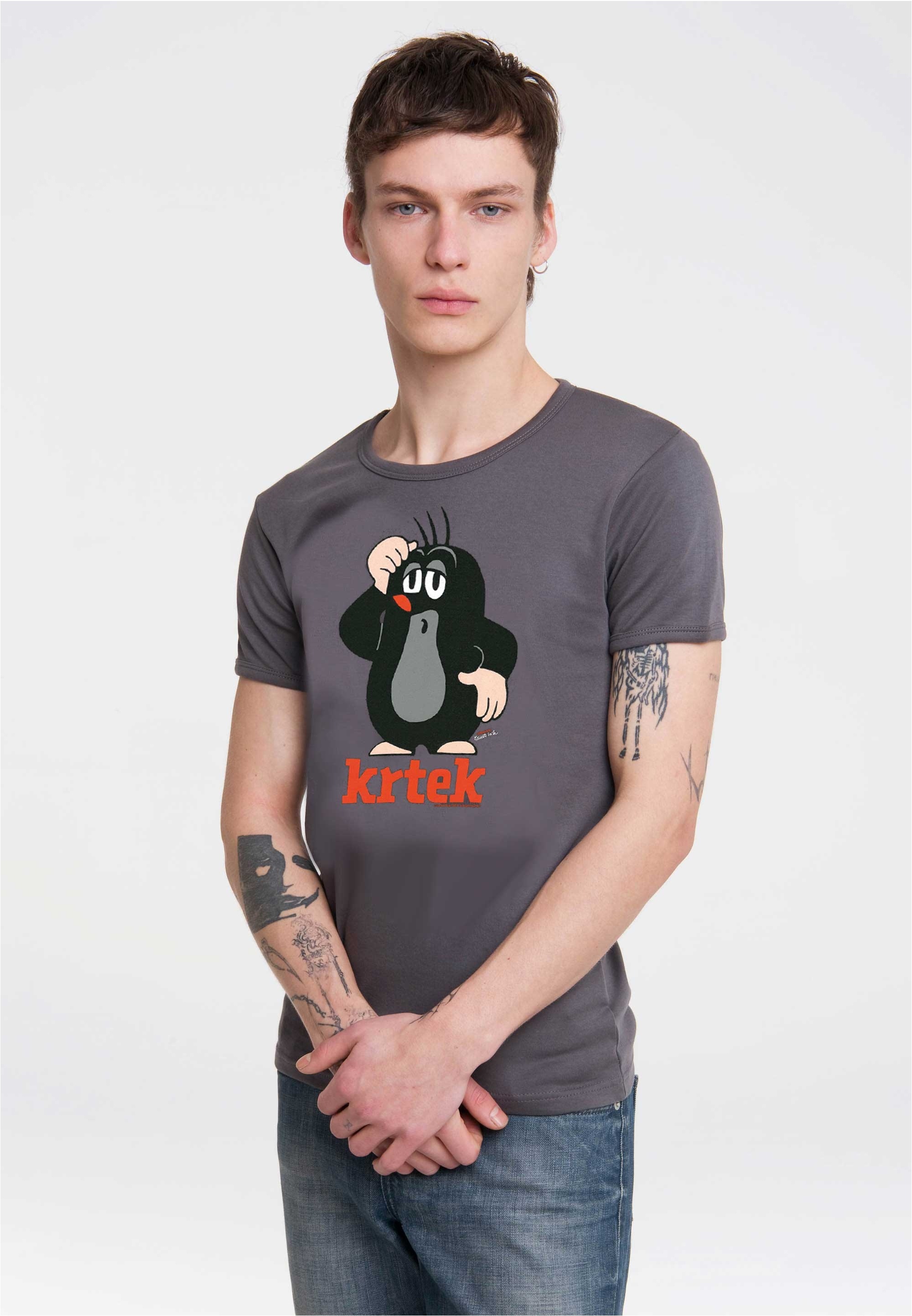 LOGOSHIRT T-Shirt »Der kleine Maulwurf Krtek«, mit coolem Der kleine Maulwurf-Print