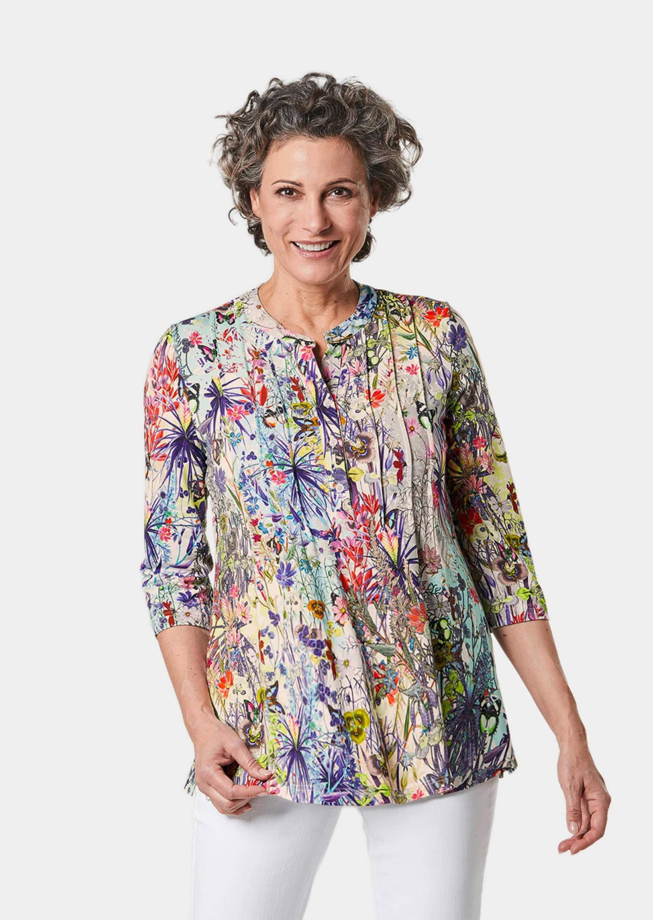 GOLDNER Print-Shirt »Drucktunika-Shirt Figurschmeichelndes Drucktunika-Shirt«