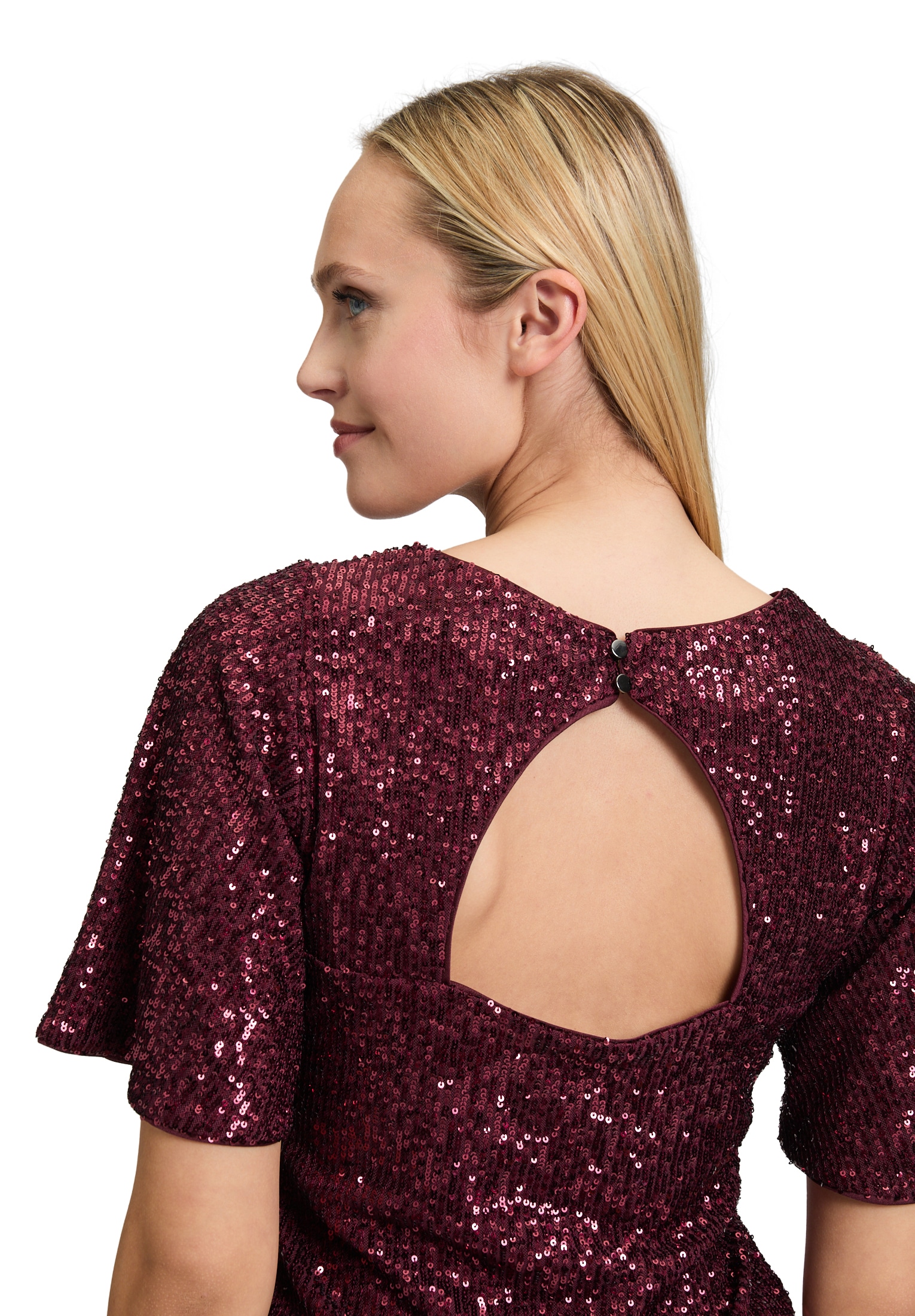 Vera Mont Kurzarmshirt »Vera Mont Damen Pailletten-Bluse mit Flügelärmeln«, (1 tlg.), Pailletten