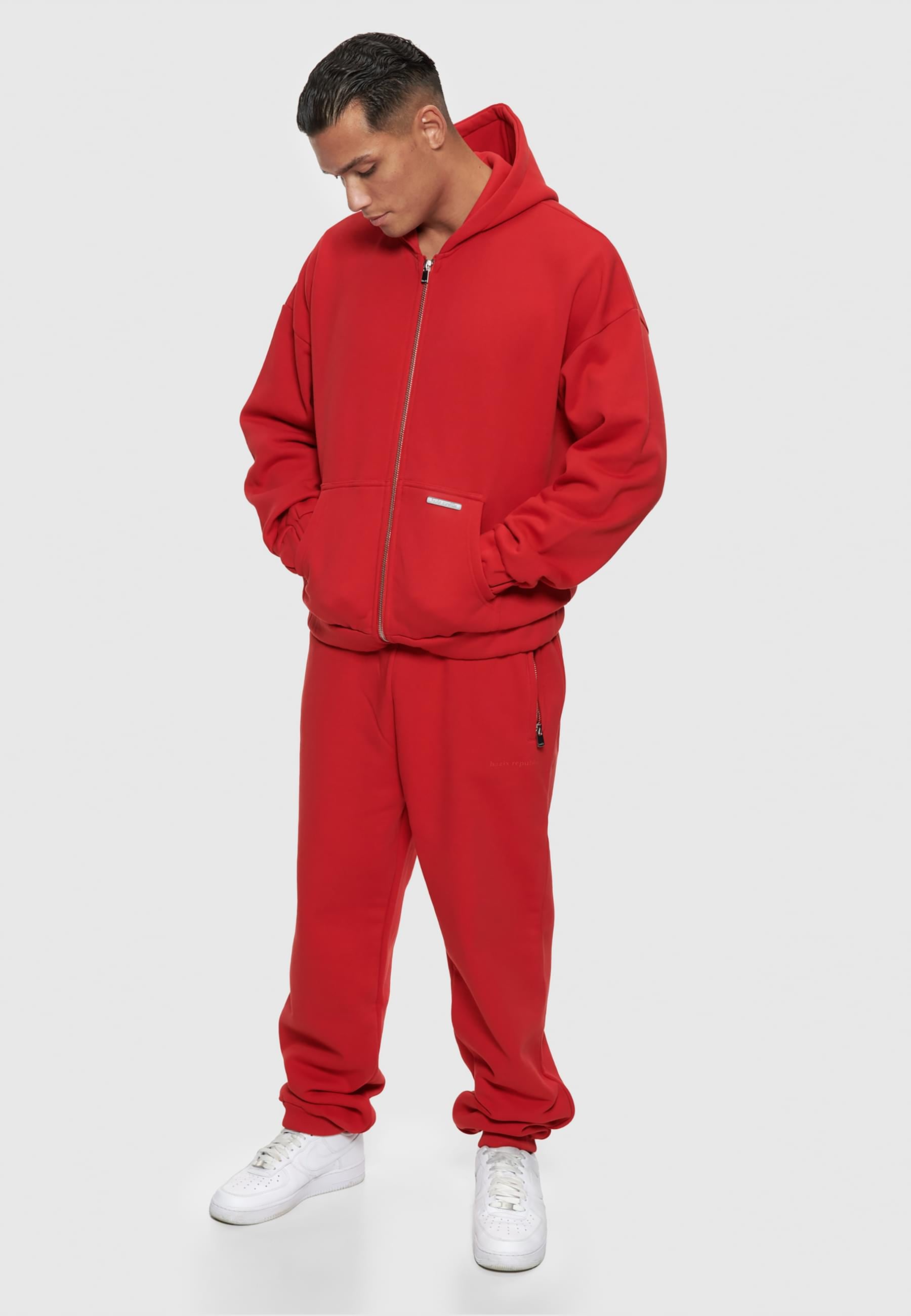 Dropsize Sweatjacke »Dropsize Herren Bazix Republiq Super Heavy Blank Zip-Hoodie«