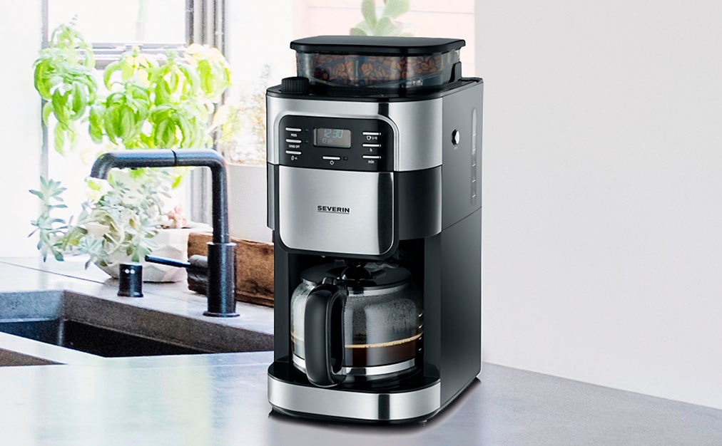 Severin Kaffeemaschine mit Mahlwerk »KA 4810«, 1 l Kaffeekanne, 1x4, Mahlgrad und Kaffeemenge individuell einstellbar