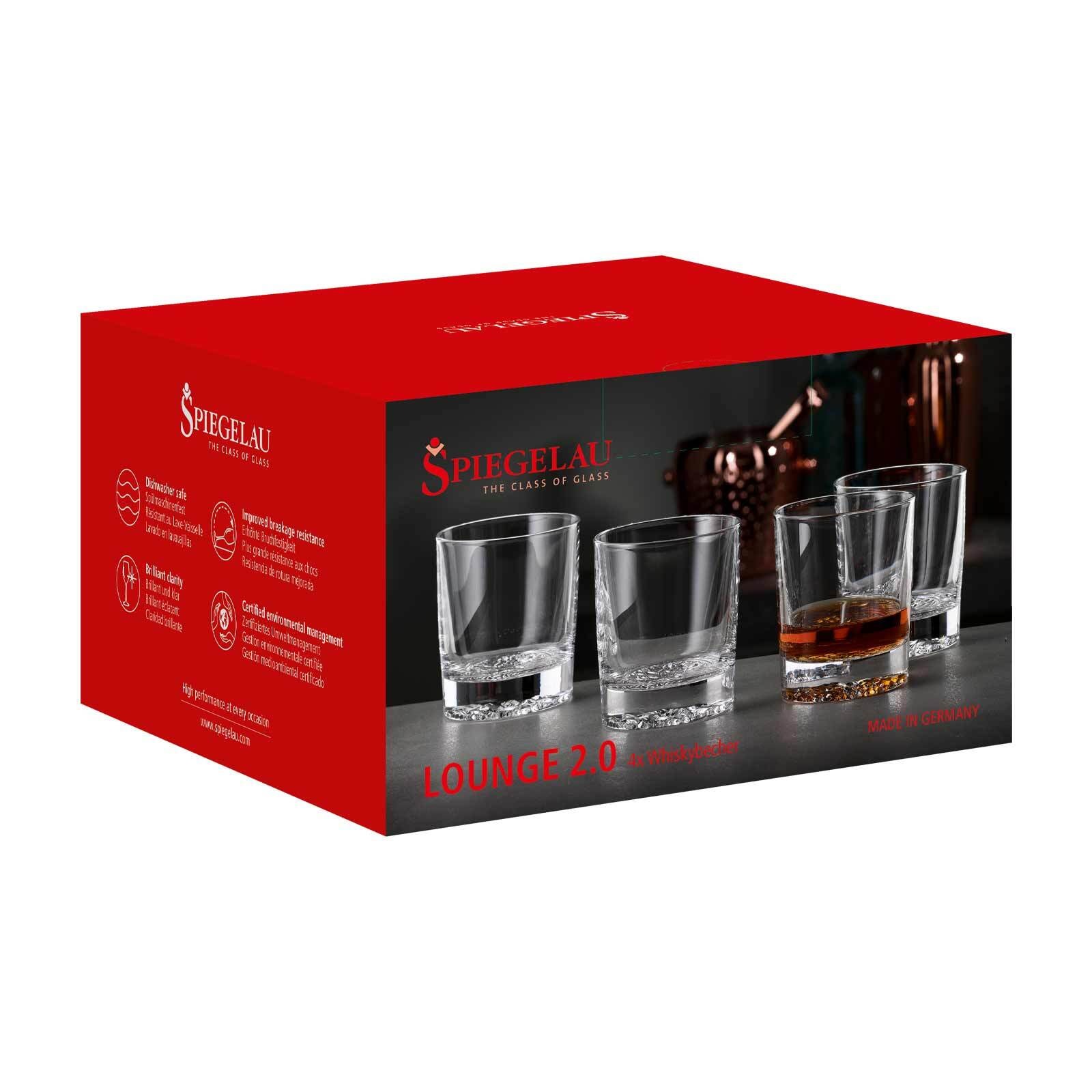 SPIEGELAU Whiskyglas »Whisky Tumbler Lounge 2.0 309 ml 4er Set transparent«