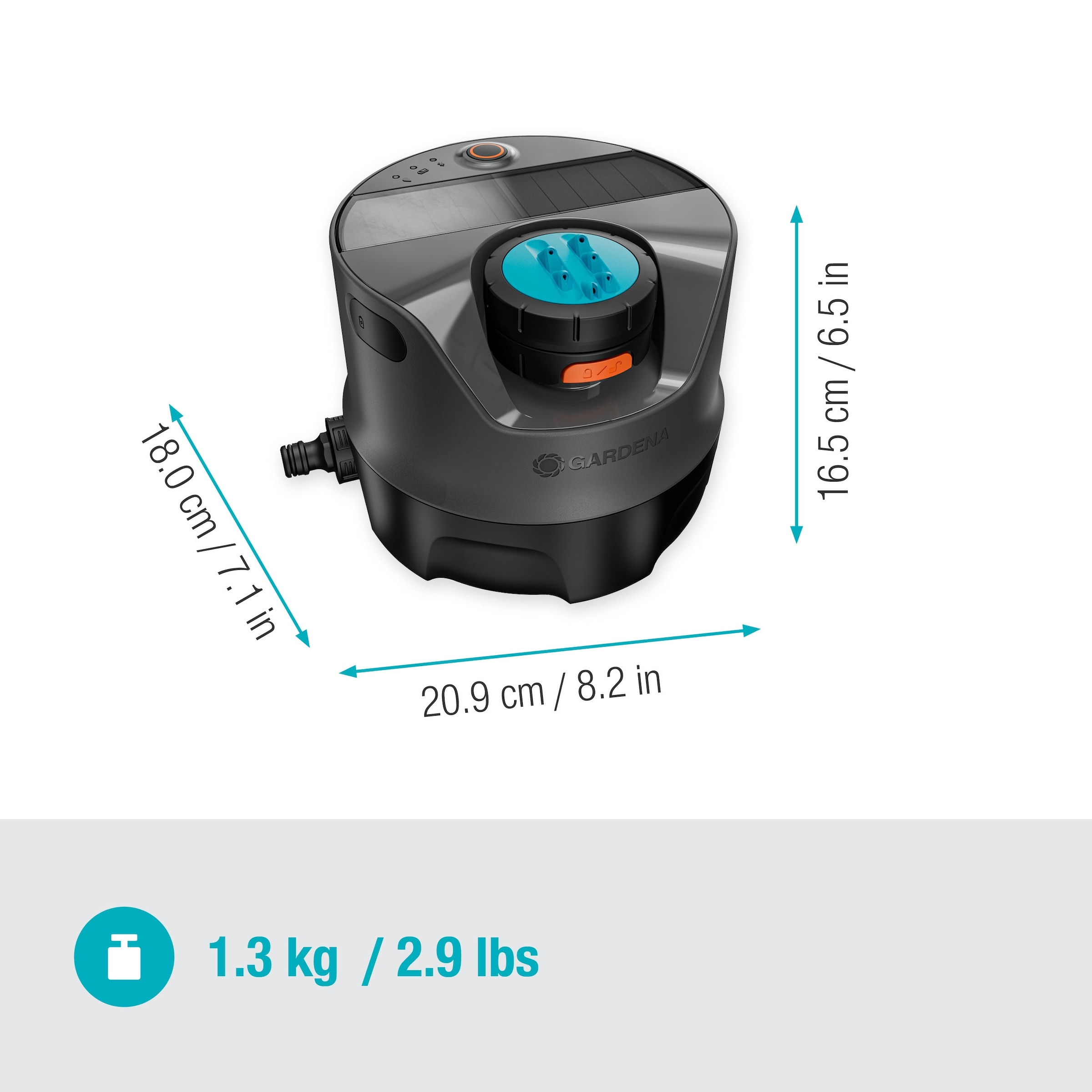 GARDENA Bewässerungssteuerung »AquaPrecise« solarbetrieben, für den Rasen