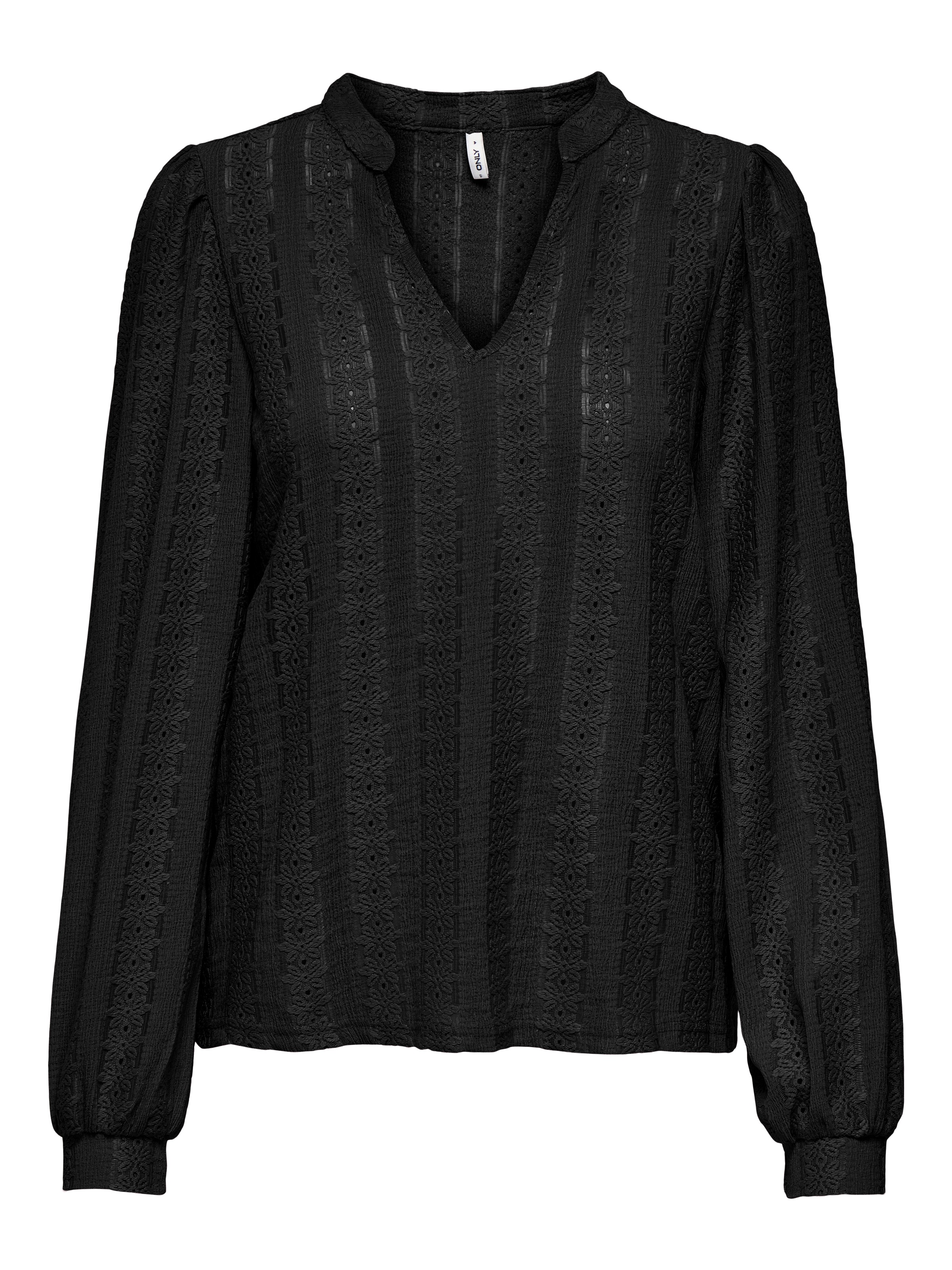 ONLY Blusenshirt "ONLMELANIE L/S SPLIT TOP JRS" günstig online kaufen