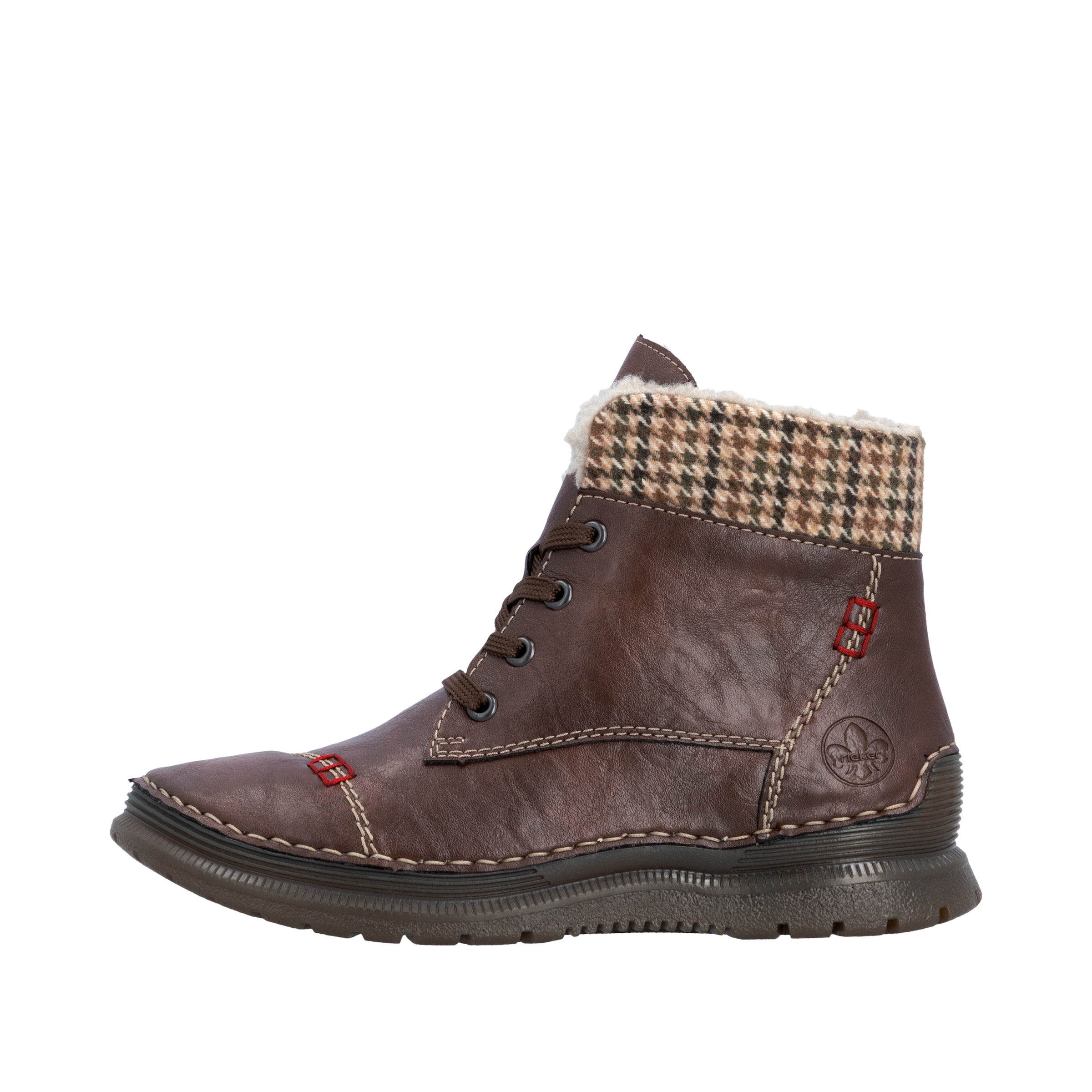 Rieker Schnürboots  Winterboots, Keilstiefelette mit Ziersteppung