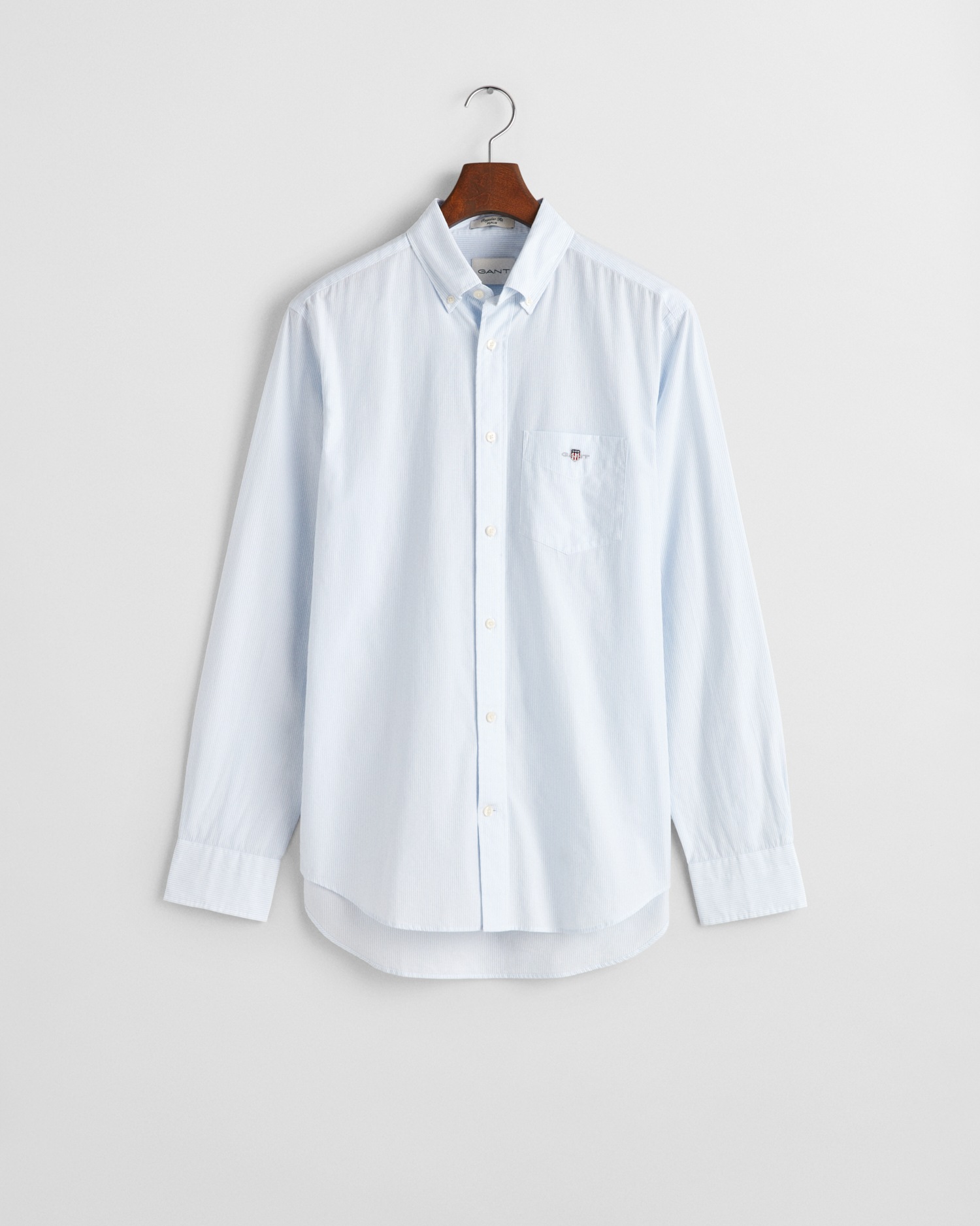 Gant Langarmhemd »REG POPLIN BANKER SHIRT«, Banker Stripe Popeline, leichte Baumwolle