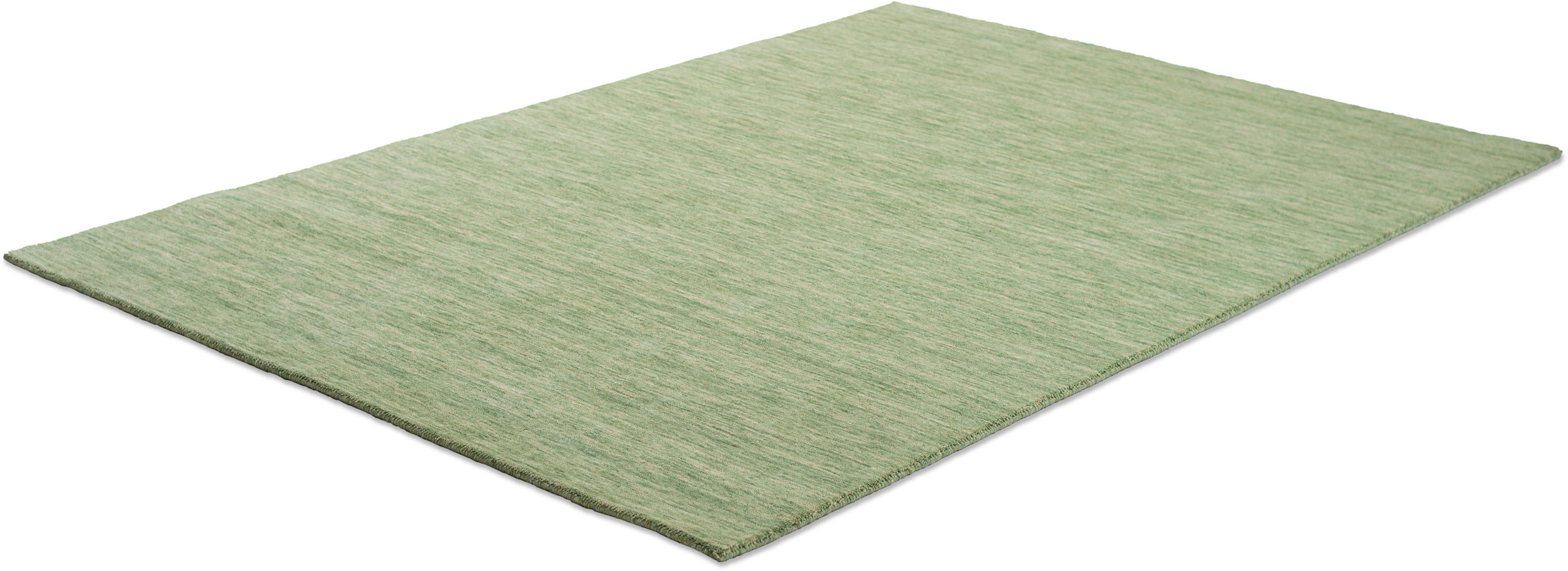 Wollteppich SANSIBAR "List", bunt (grün, multi), B:140cm H:13mm L:200cm, Schurwolle, Teppiche, Kurzflor, Handweb Teppich, meliert, reine Wolle, handgewebt