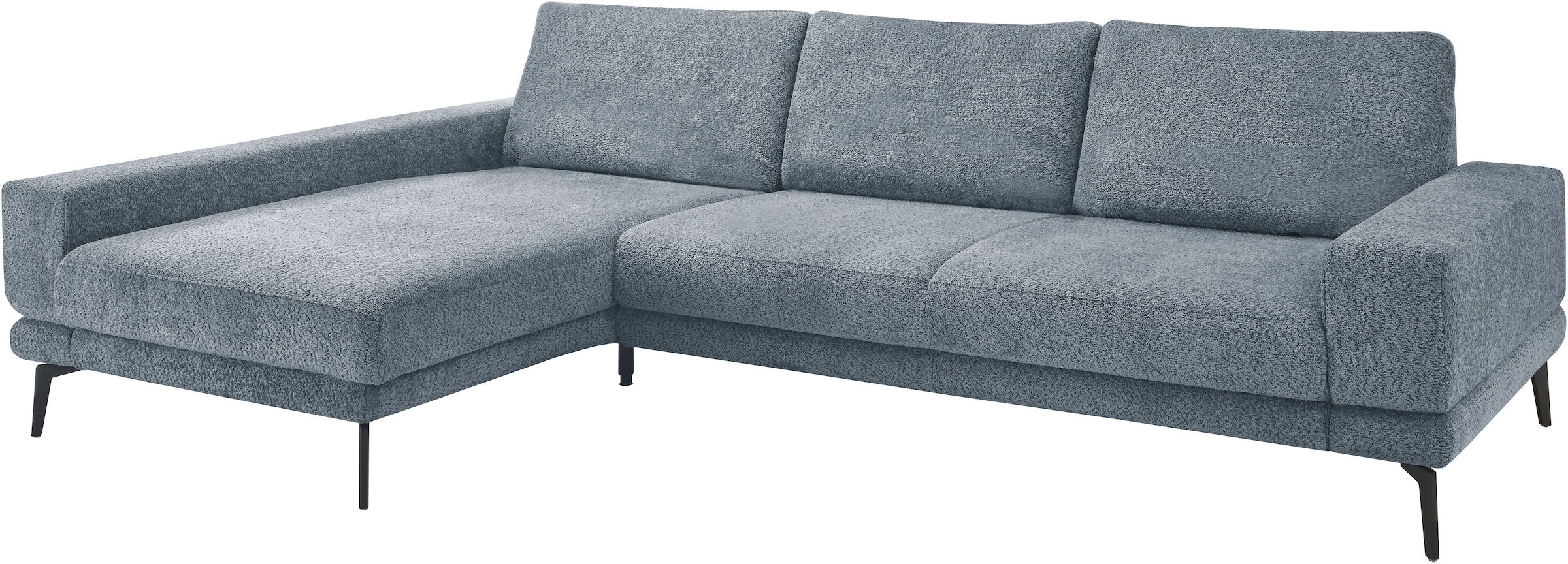 Ecksofa »SO 3600«, Metallfuß schwarz in zwei Höhen, verschiedene Farben, B 293 x T 180 cm