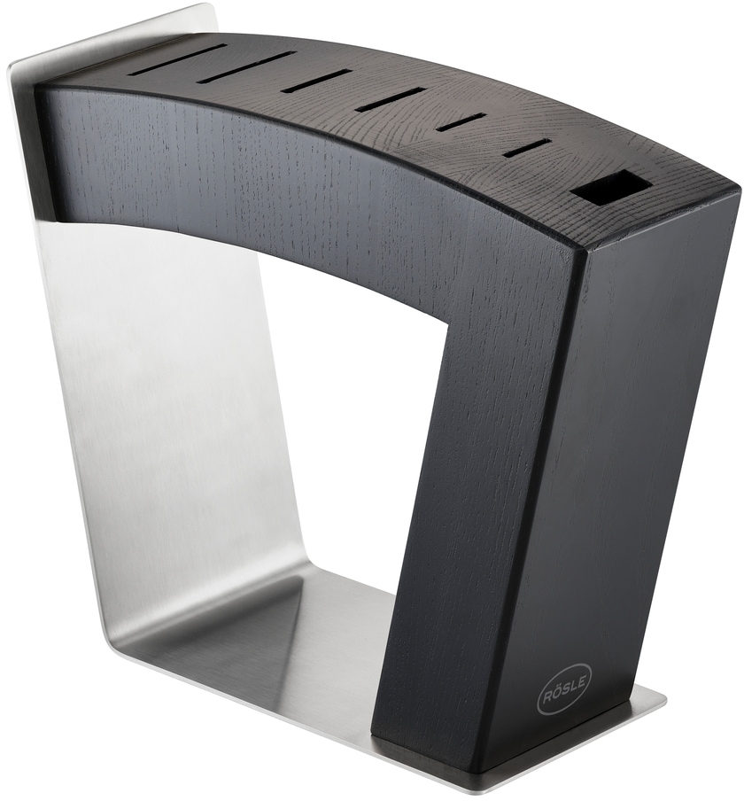 RÖSLE Messerblock "MoveX" 1 Stk. aus Edelstahl und Eschenholz, zwei Standpositionen, unbestückt