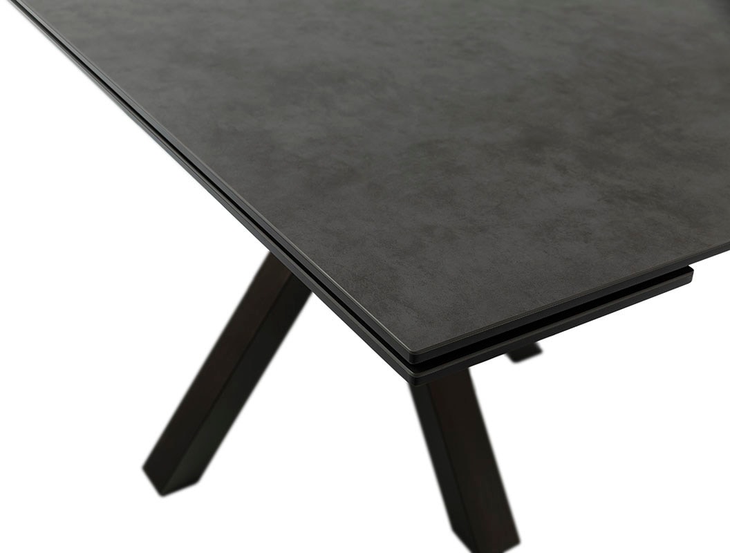 MCA furniture Esstisch »PALLINI Auszugstisch 90-150 cm«, (Einzelstück), Keramik,Metall,Längsseitenauszug,ausziehbar,Tischplatte 13 mm