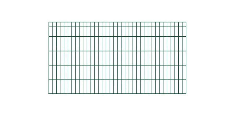 KRAUS Doppelstabmattenzaun »Dino-Pro DS-60x40«, grün, 100 cm hoch, 10 Elemente für 20 m, 11 Pfosten