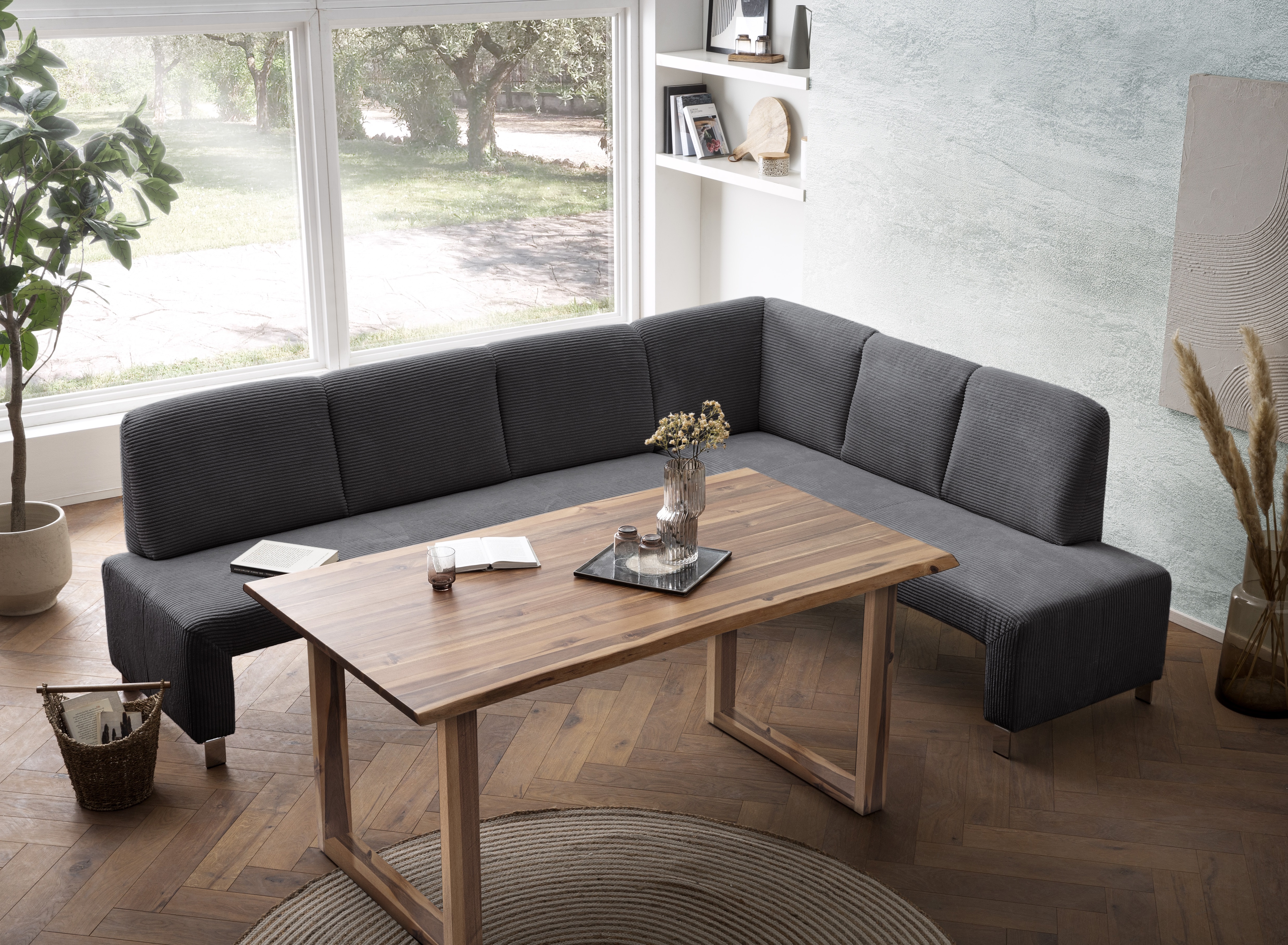 exxpo - sofa fashion Eckbank "Intenso, modern, 263/198 cm (B/T)" hohe Bodenfreiheit, frei im Raum stellbar, hoher Sitzkomfort