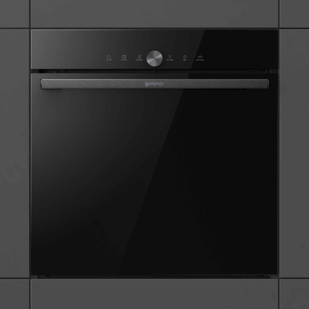 GORENJE Pyrolyse Backofen "GO66MB Pizza350C", B:59,5cm H:59,5cm T:56,4cm, schwarz, Backöfen, PizzaPlus: In 3:30 Min. bei 350 C die perfekte Pizza
