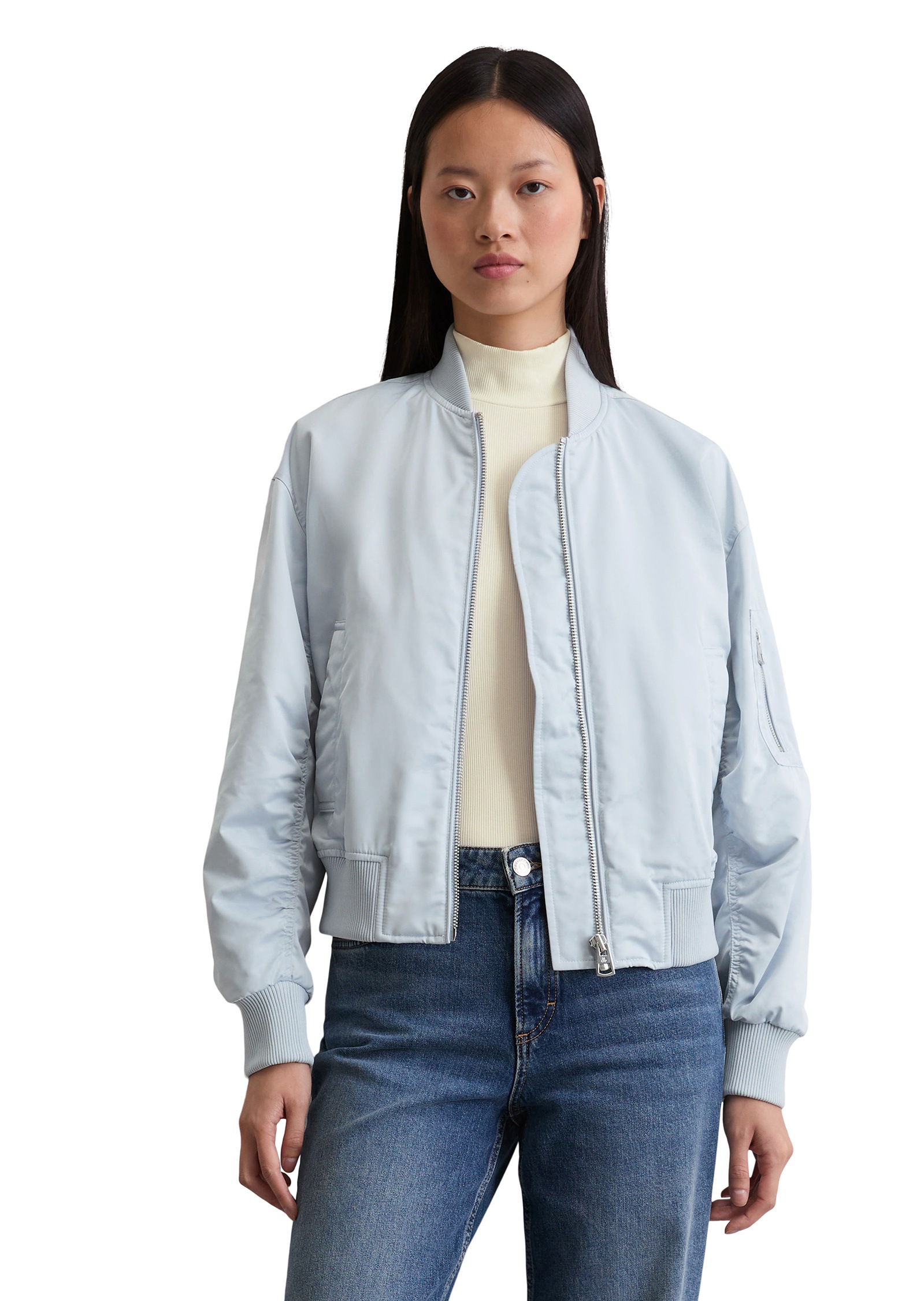 Marc OPolo Outdoorjacke "aus recyceltem Shiny-Polyester-Twill" ohne Kapuze günstig online kaufen
