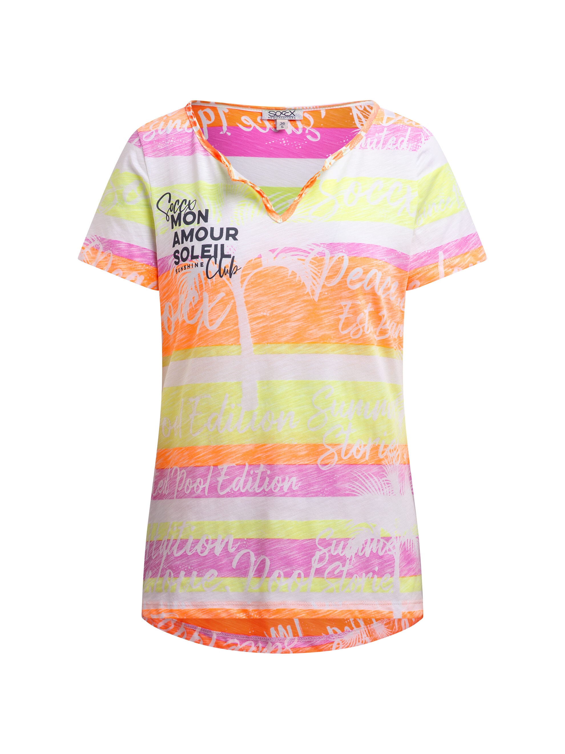 SOCCX V-Shirt mit All Over-Print