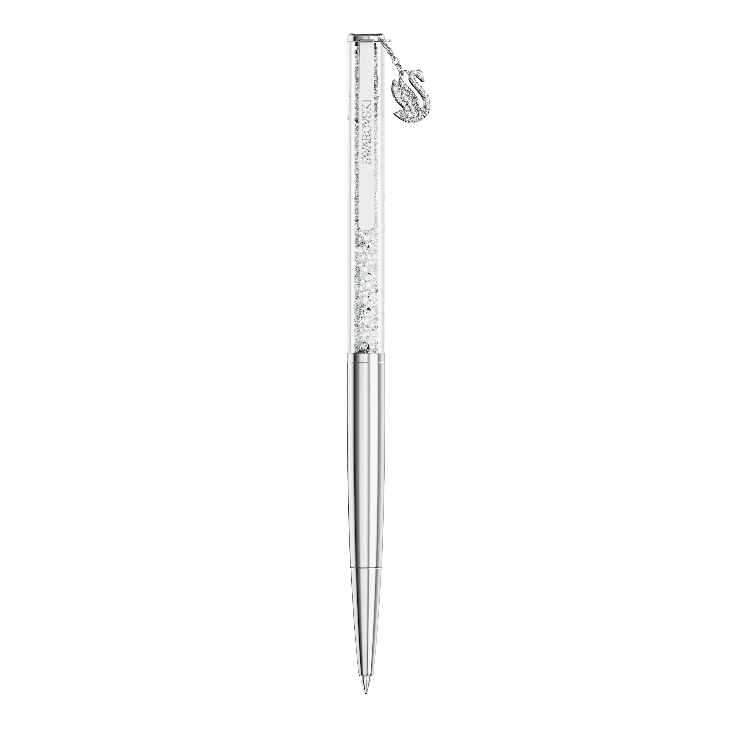 Swarovski Drehkugelschreiber »Schreibgerät Geschenk CRYSTALLINE mit Schwan-Charm« mit Swarovski® Kristallen