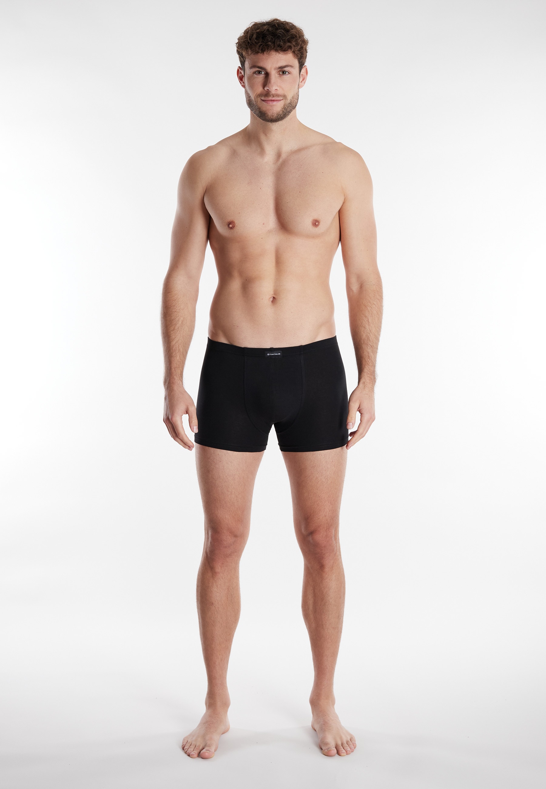 TOM TAILOR Boxershorts »Texas« Packung, 4er Pack, 4 bequem, basic, eng, atmungsaktiv, mit Logo, breiter Bund, Baumwollmix