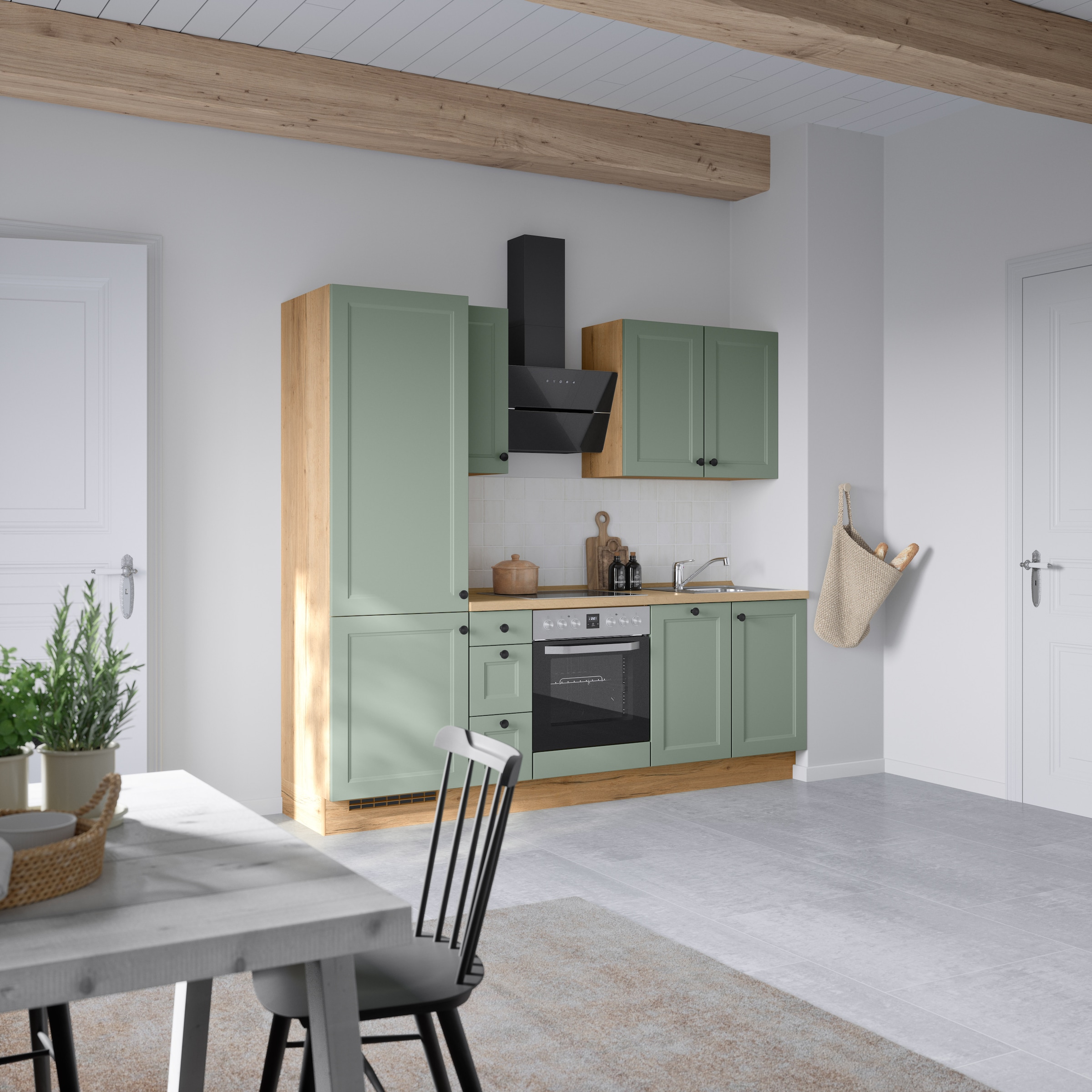 nobilia® Küchenzeile »"Cascada II"«, vormontiert, Breite 240 cm, Ausrichtung wählbar, wahlw. mit E-Geräten