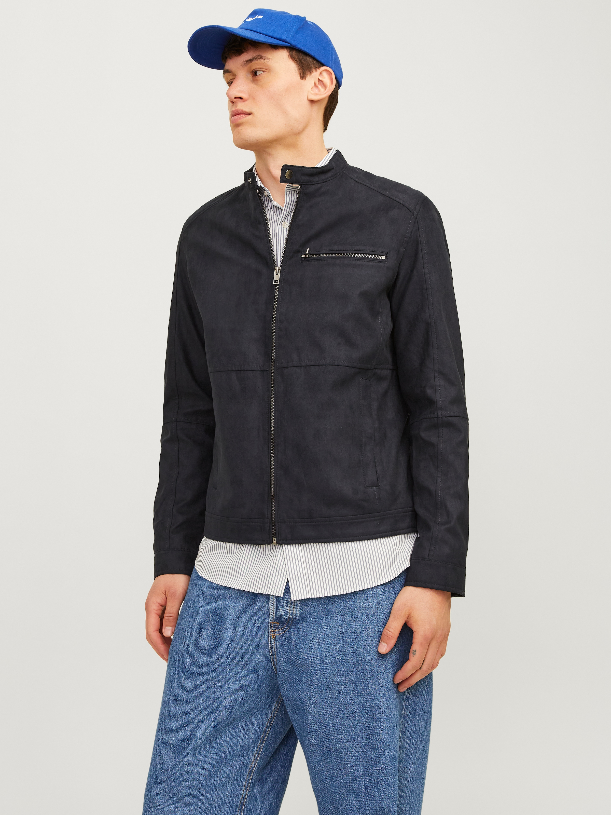 Jack & Jones Bikerjacke "JJEDYLAN mit wasserabweisender Funktion" ohne Kapu günstig online kaufen